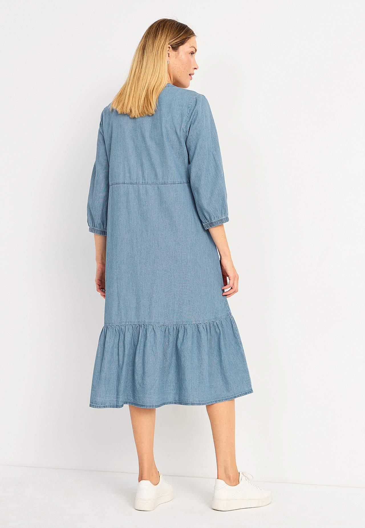 Denim jurk met volant Sonja