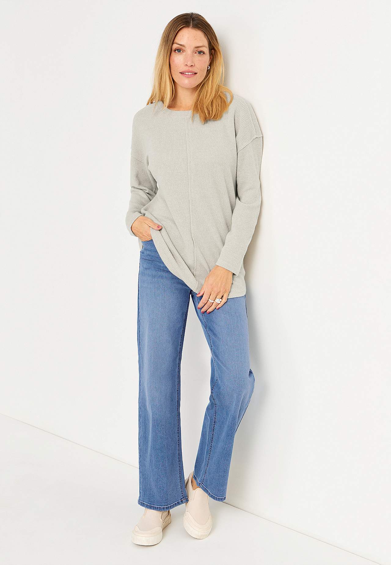 Fijngebreide en zachte sweater Susan