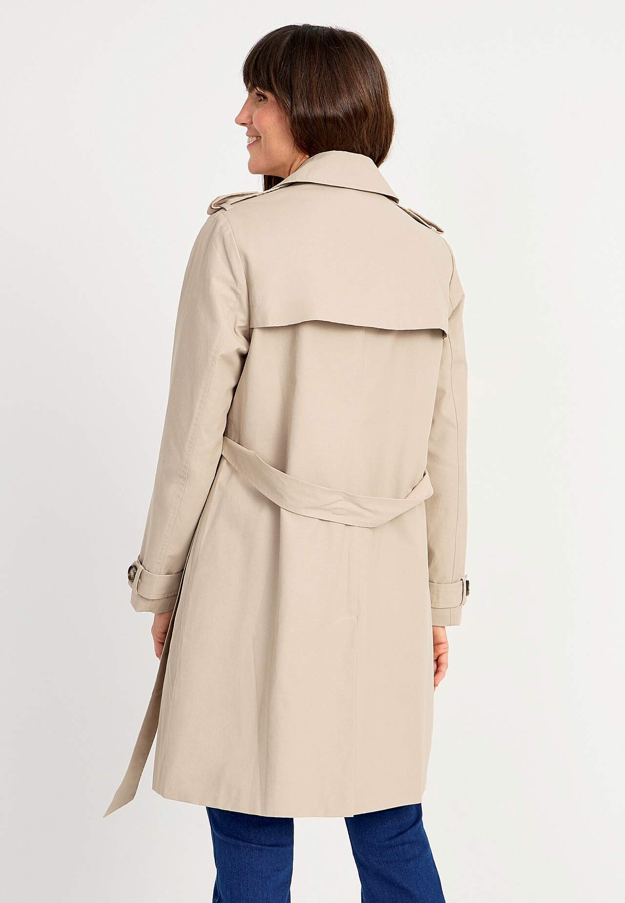 Dubbel-borstige trenchcoat