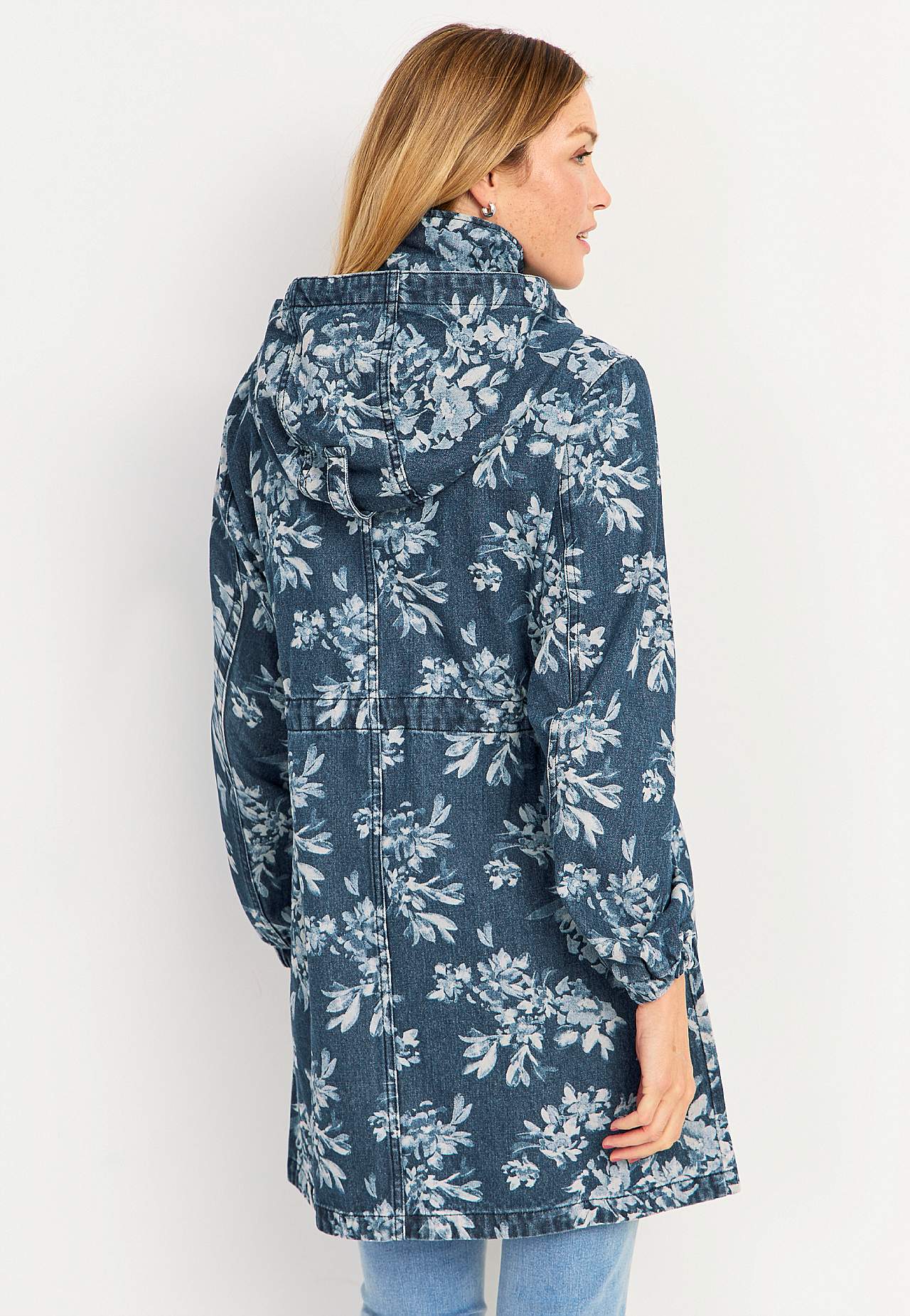 Met patroon parka van denim