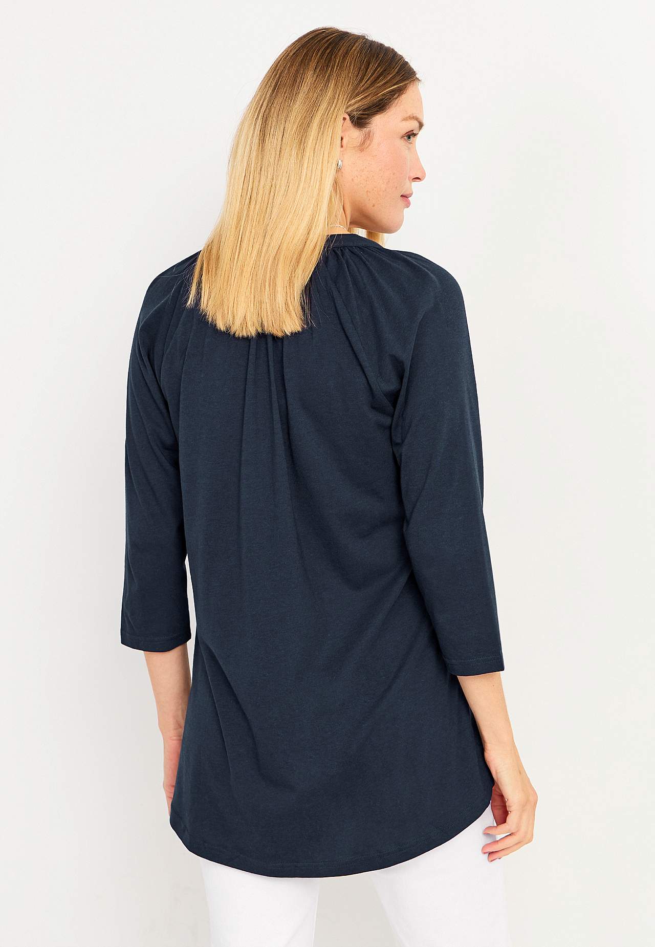 Jersey tuniek met 3/4 lengte mouwen
