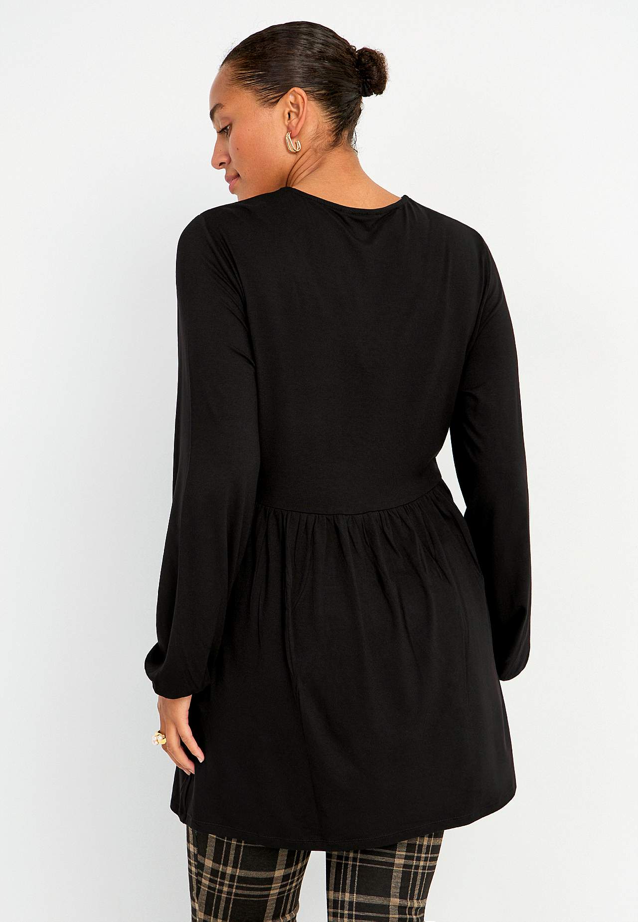 Jersey tuniek met lange mouwen