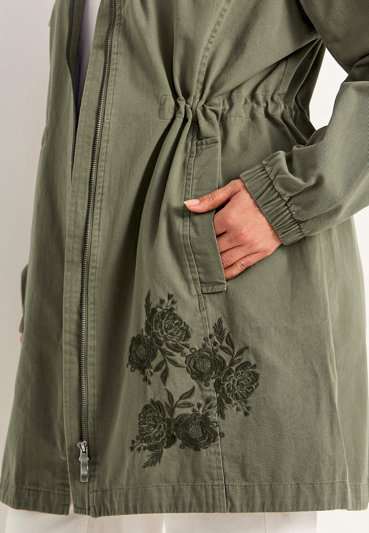 Parka met borduursel