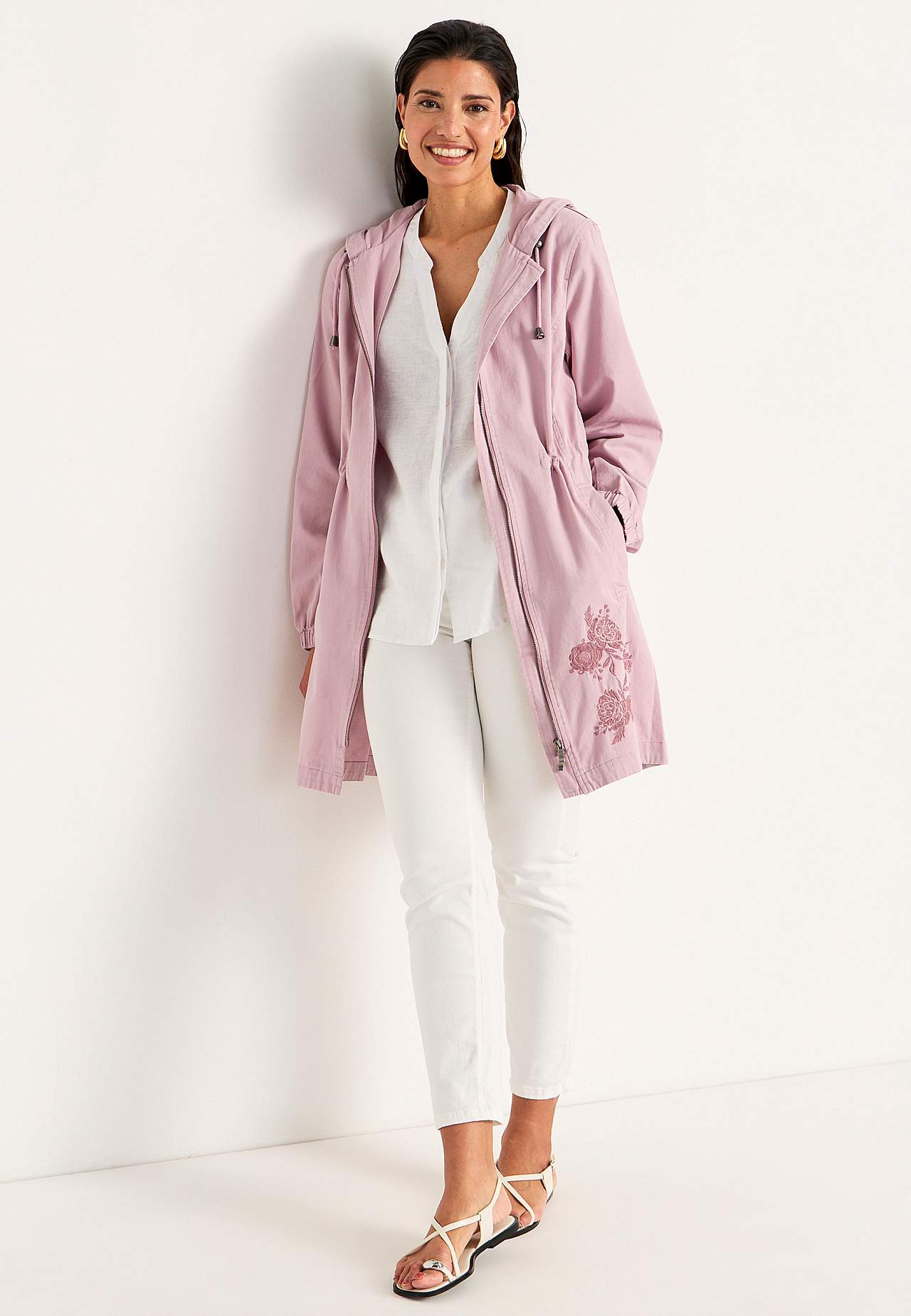 Parka met borduursel