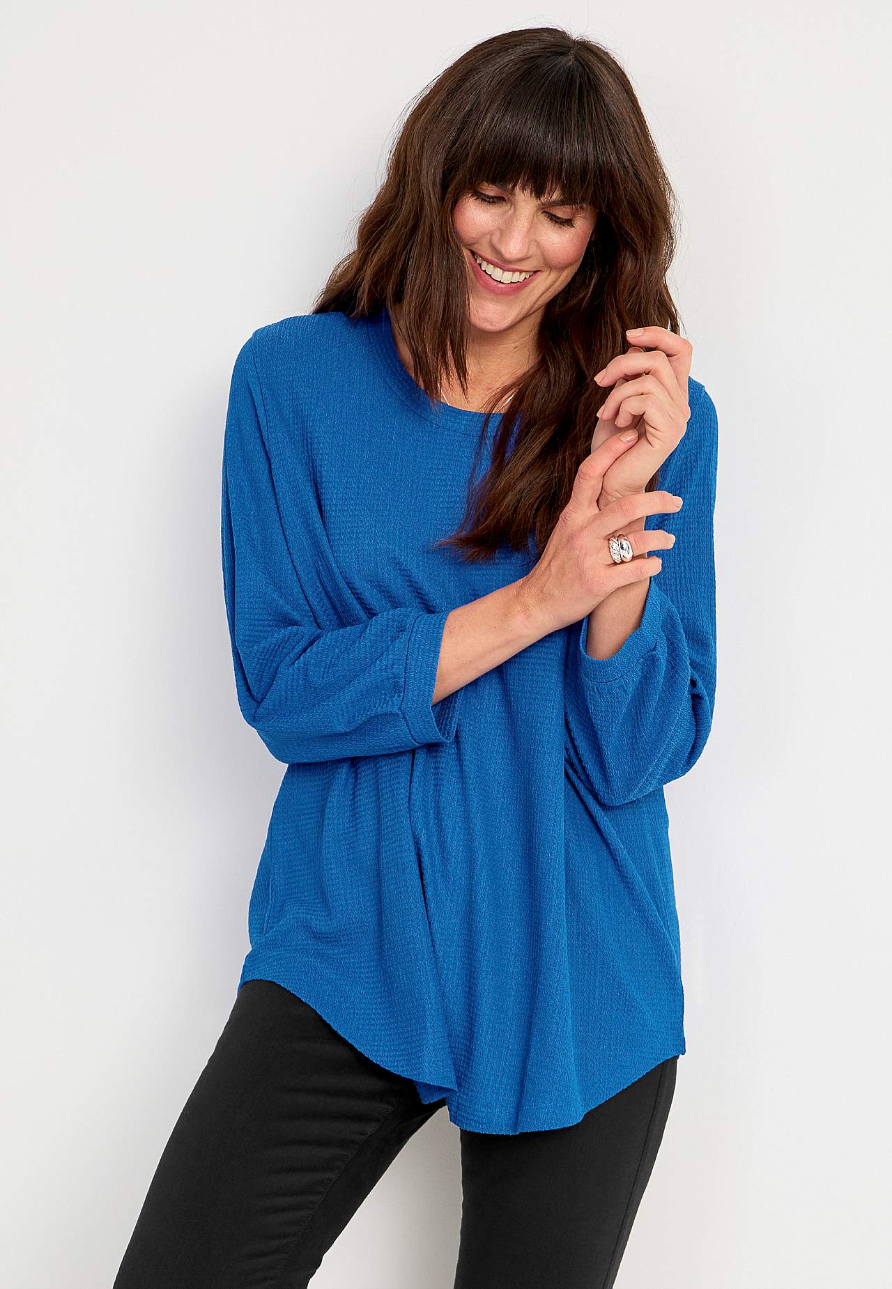 Jersey tuniek met 3/4 mouw