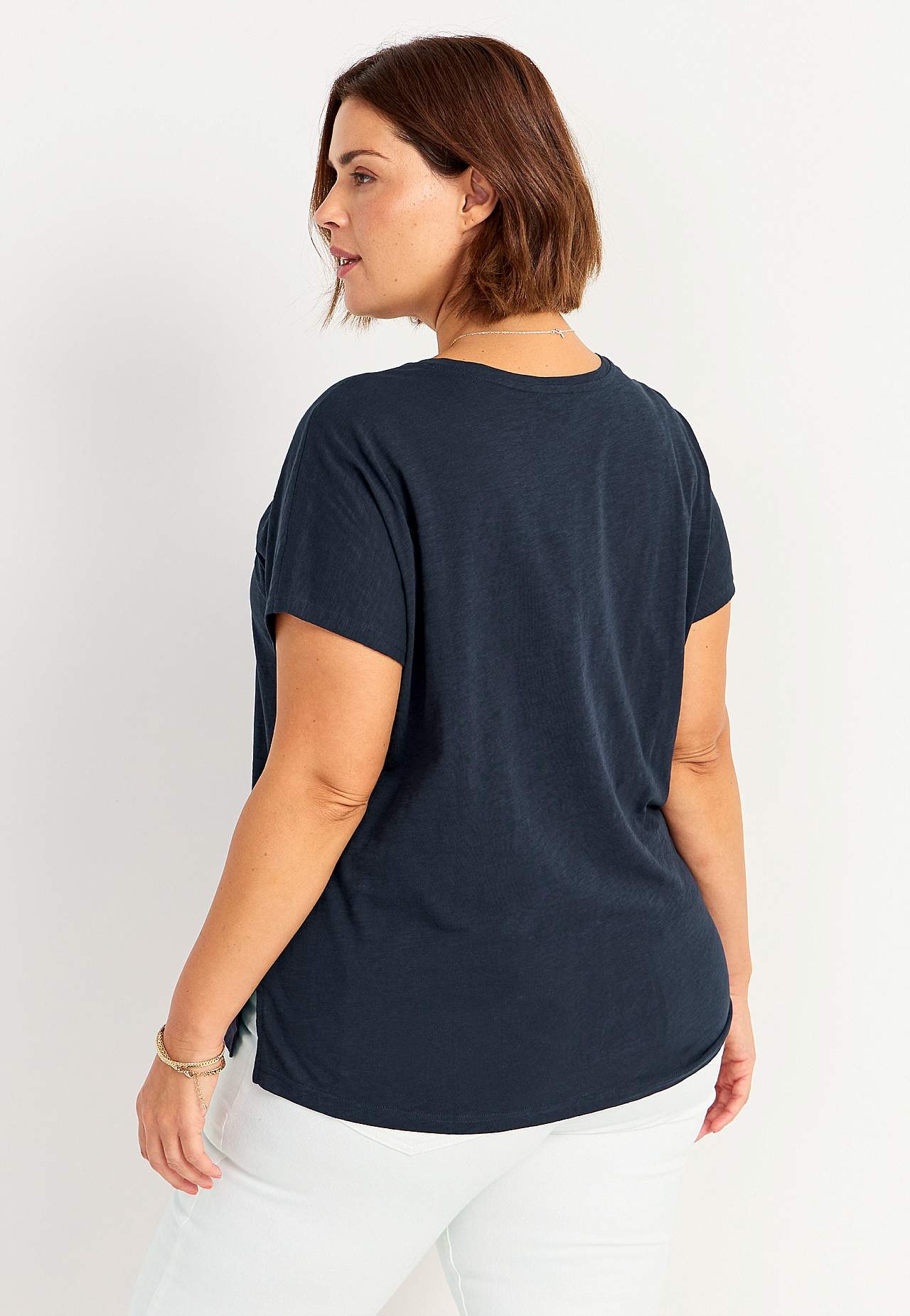 Jersey-topje met korte mouwen