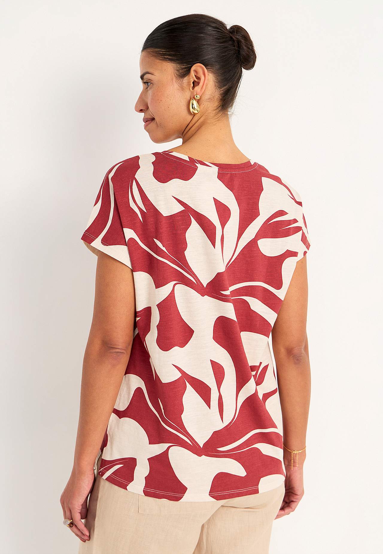 Jersey-topje met korte mouwen