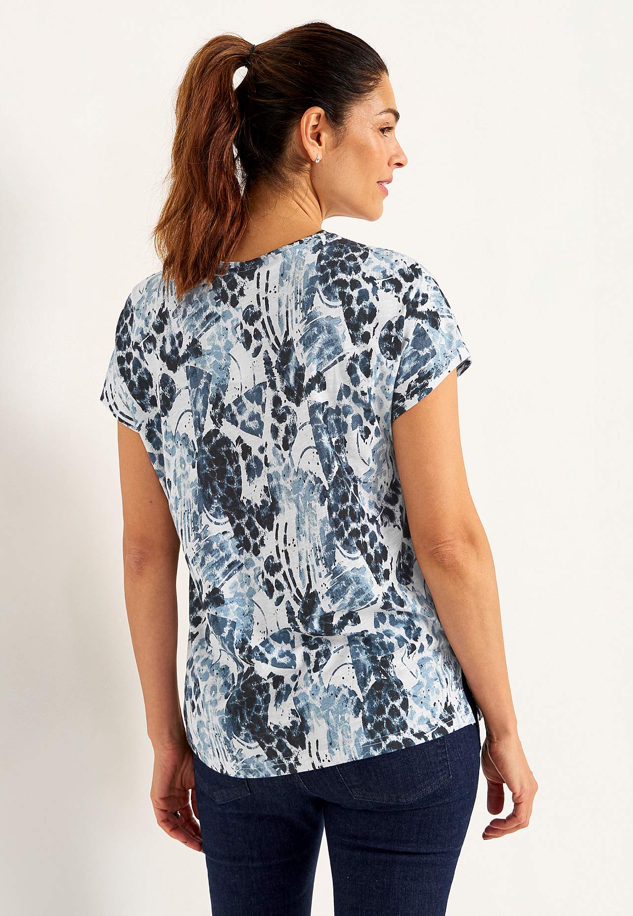 Jersey-topje met korte mouwen