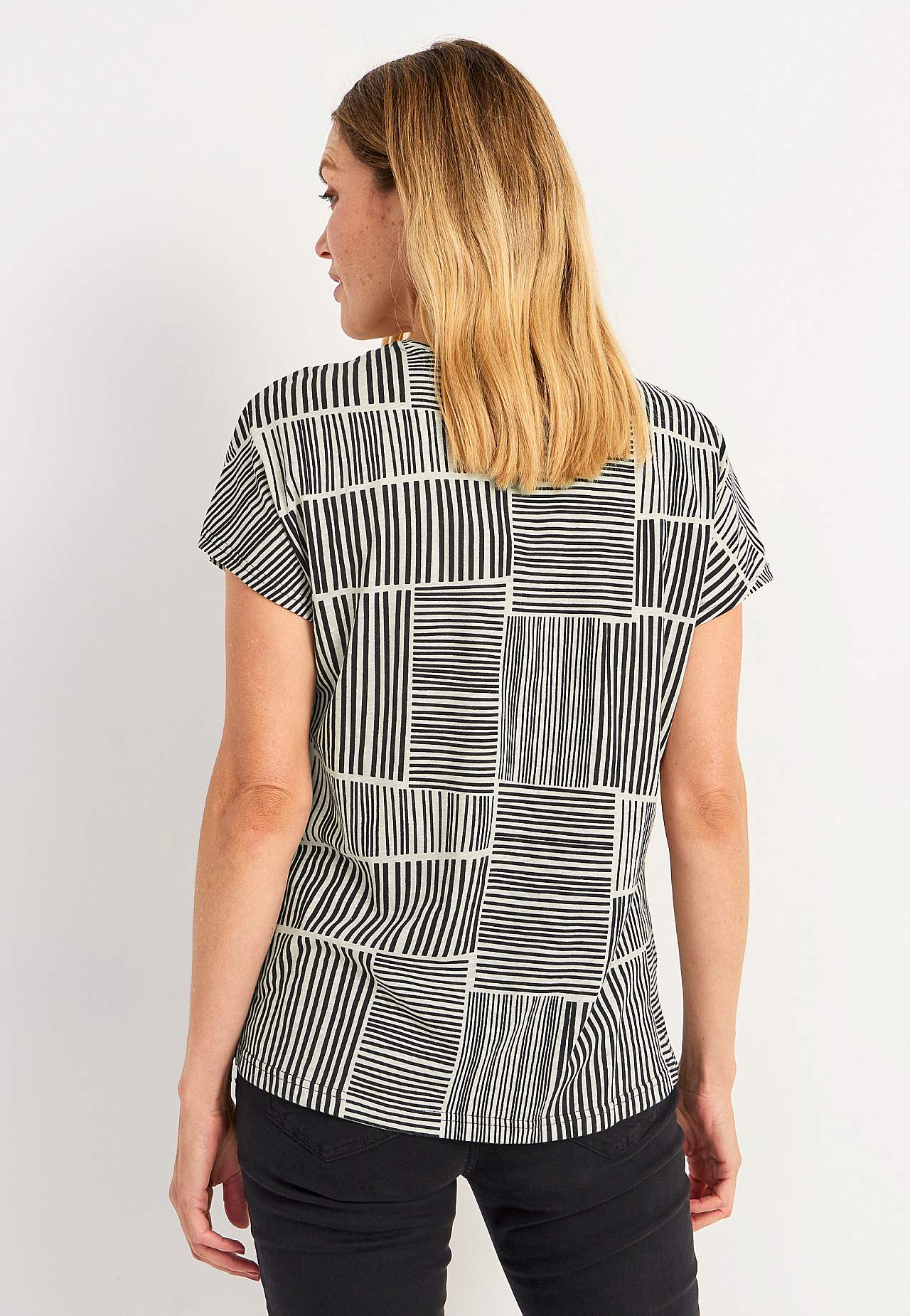 Jersey-topje met korte mouwen