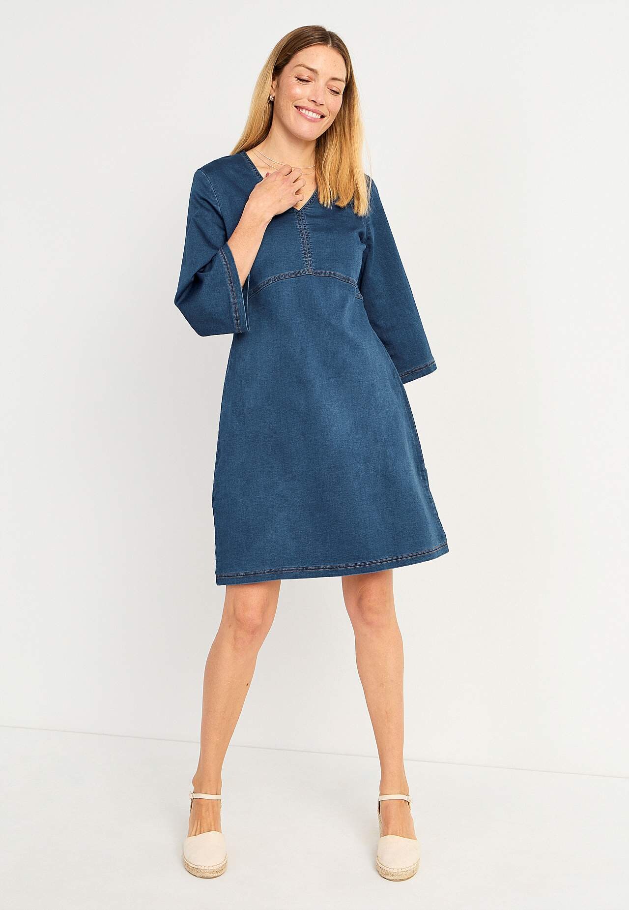 Jurk van denim-jersey Olga