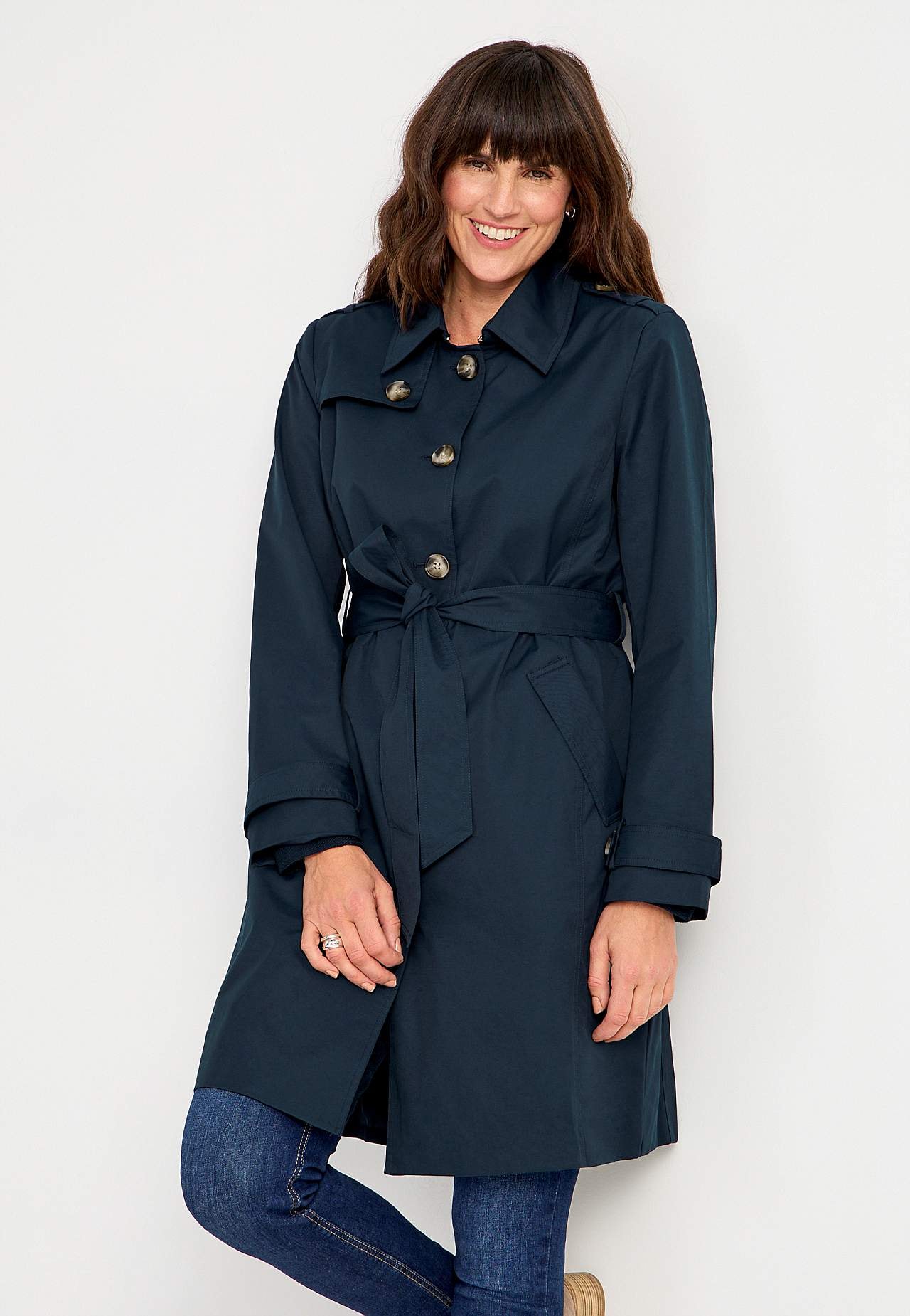 Enkelrij trenchcoat