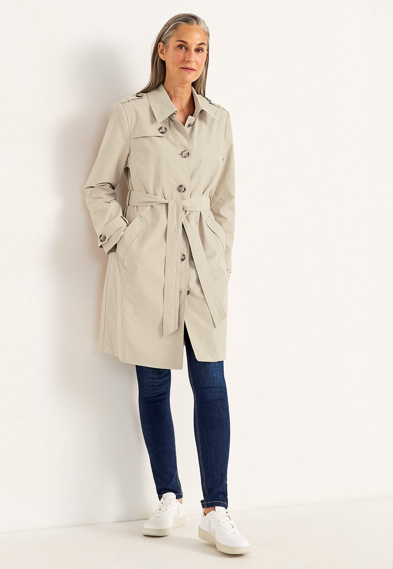 Enkelrij trenchcoat