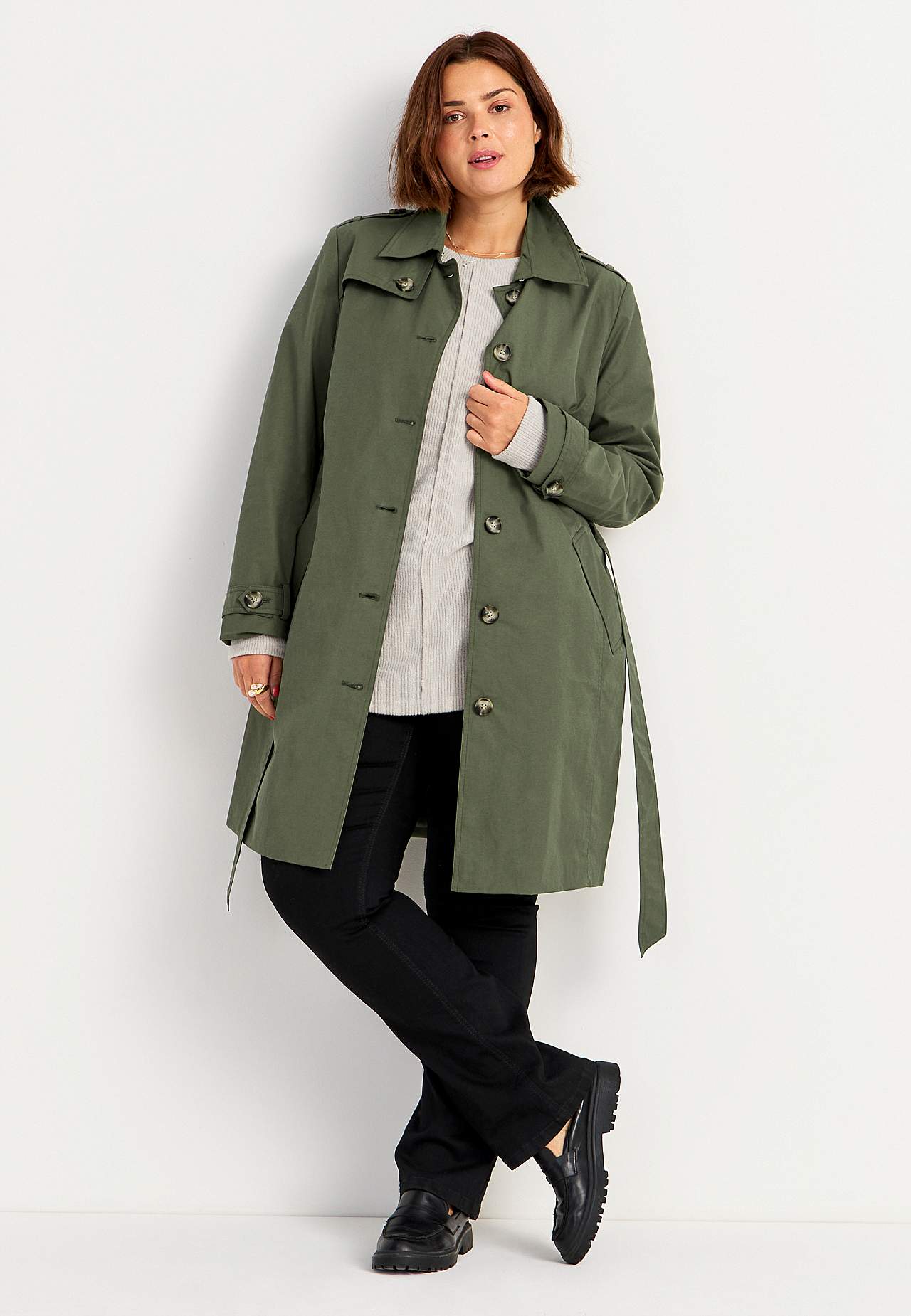Enkelrij trenchcoat