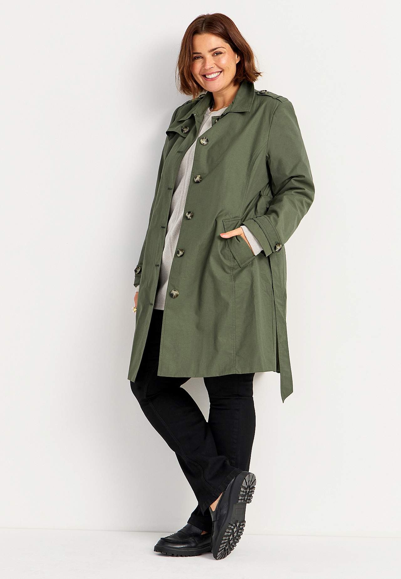 Enkelrij trenchcoat
