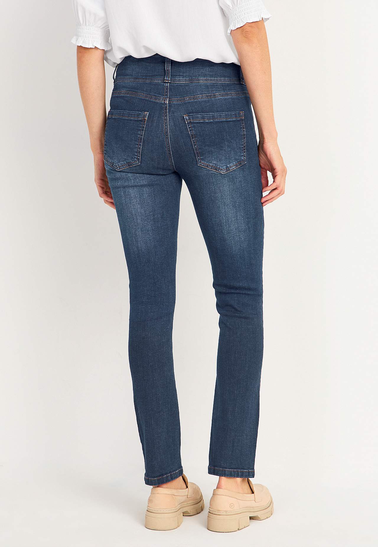 Smalle spijkerbroek met hoge taille - drie lengtes