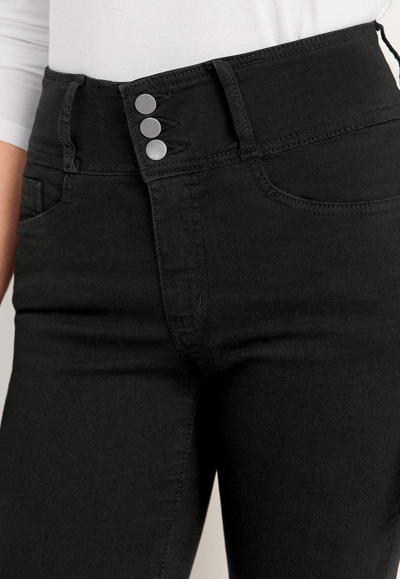 Smalle spijkerbroek met hoge taille - drie lengtes