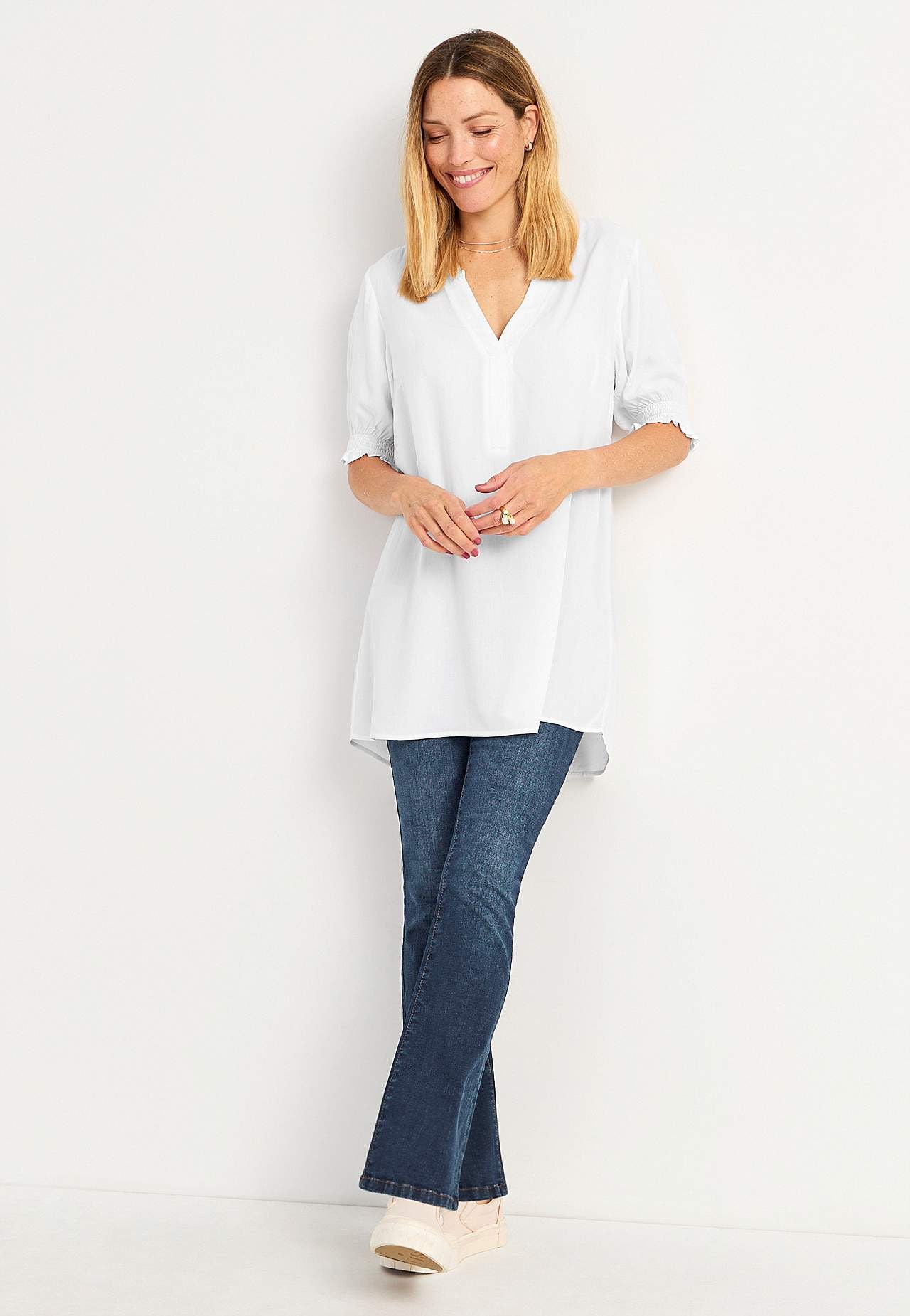 Bootcut jeans met hoge taille
