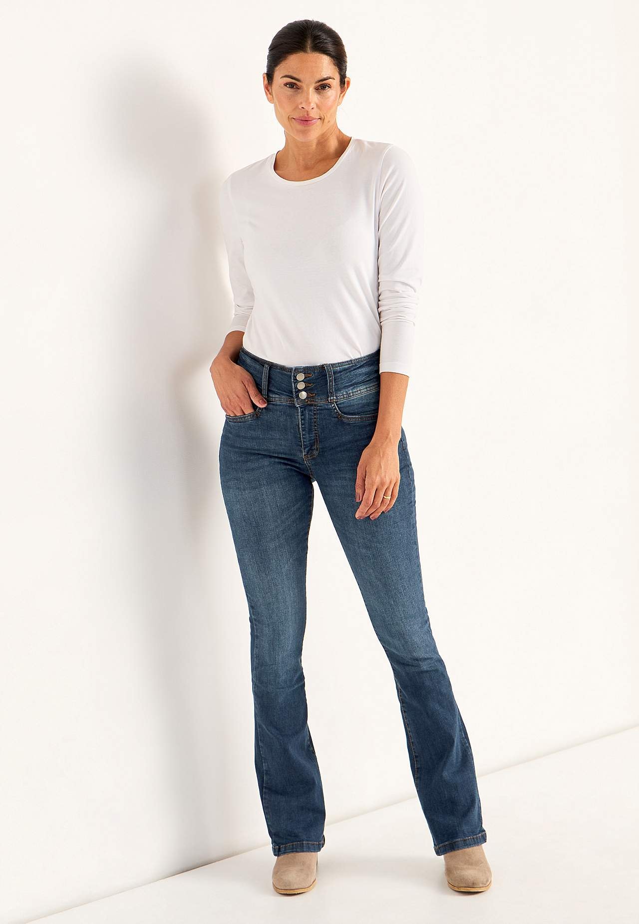 Bootcut jeans met hoge taille Jennifer
