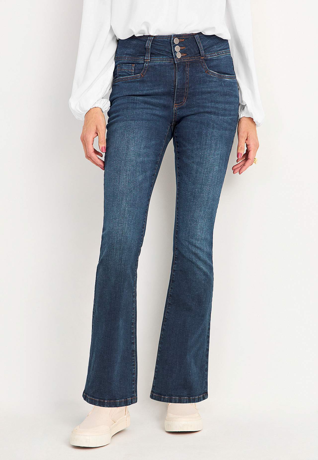 Bootcut jeans met hoge taille