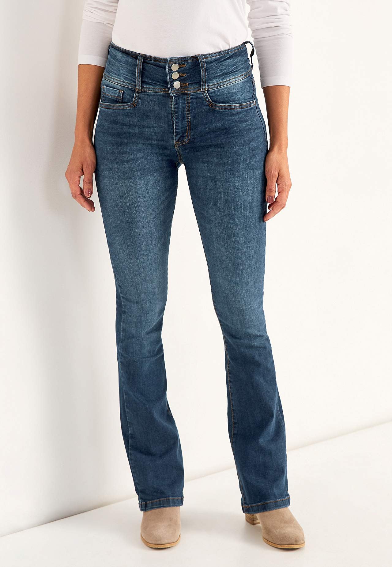 Bootcut jeans met hoge taille Jennifer