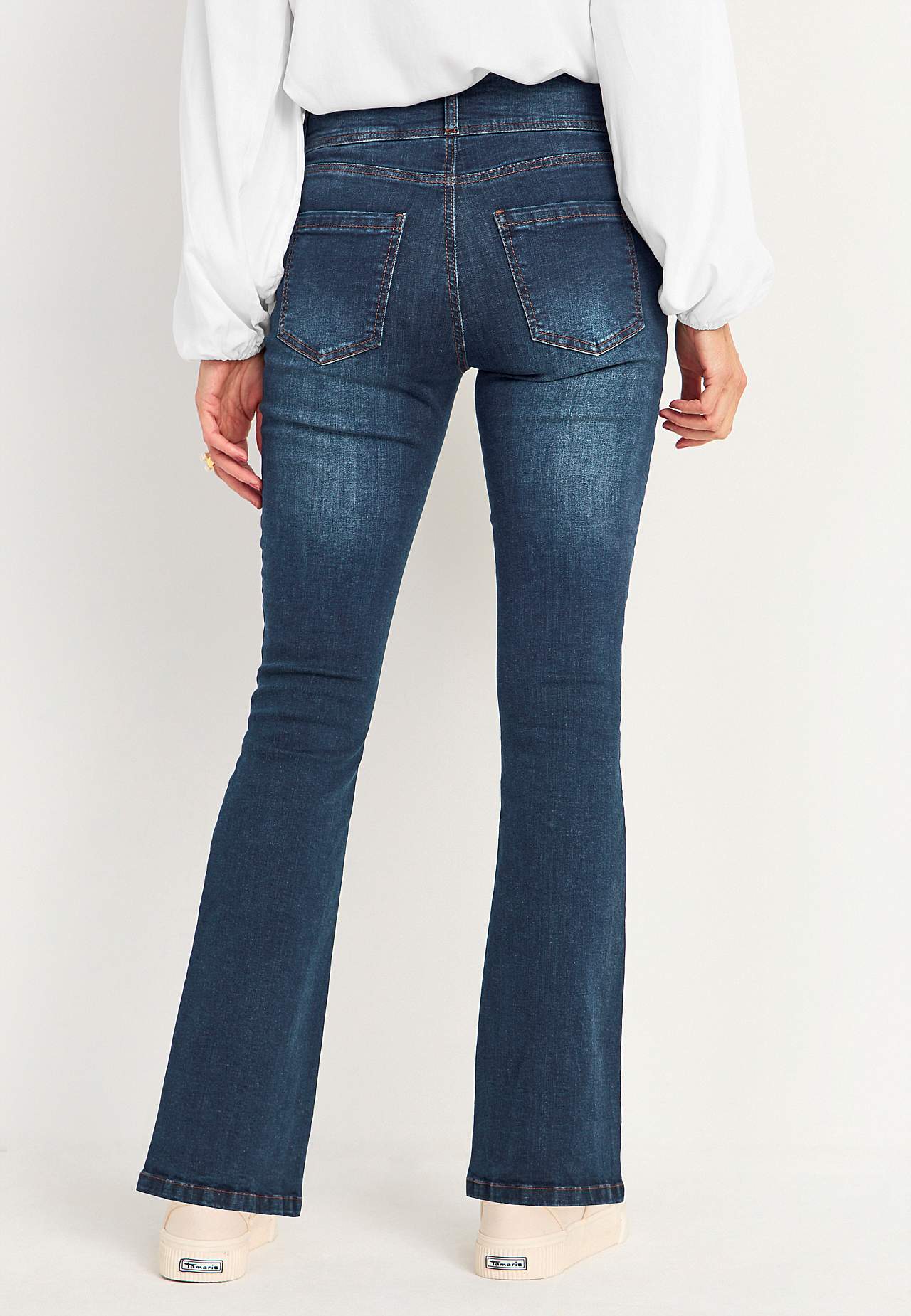 Bootcut jeans met hoge taille