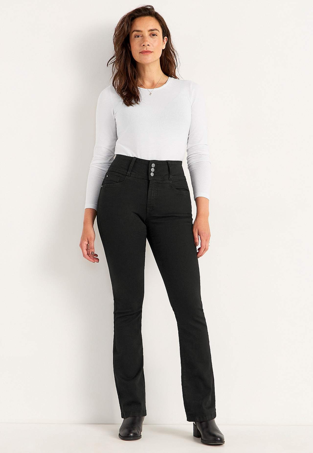 Bootcut jeans met hoge taille