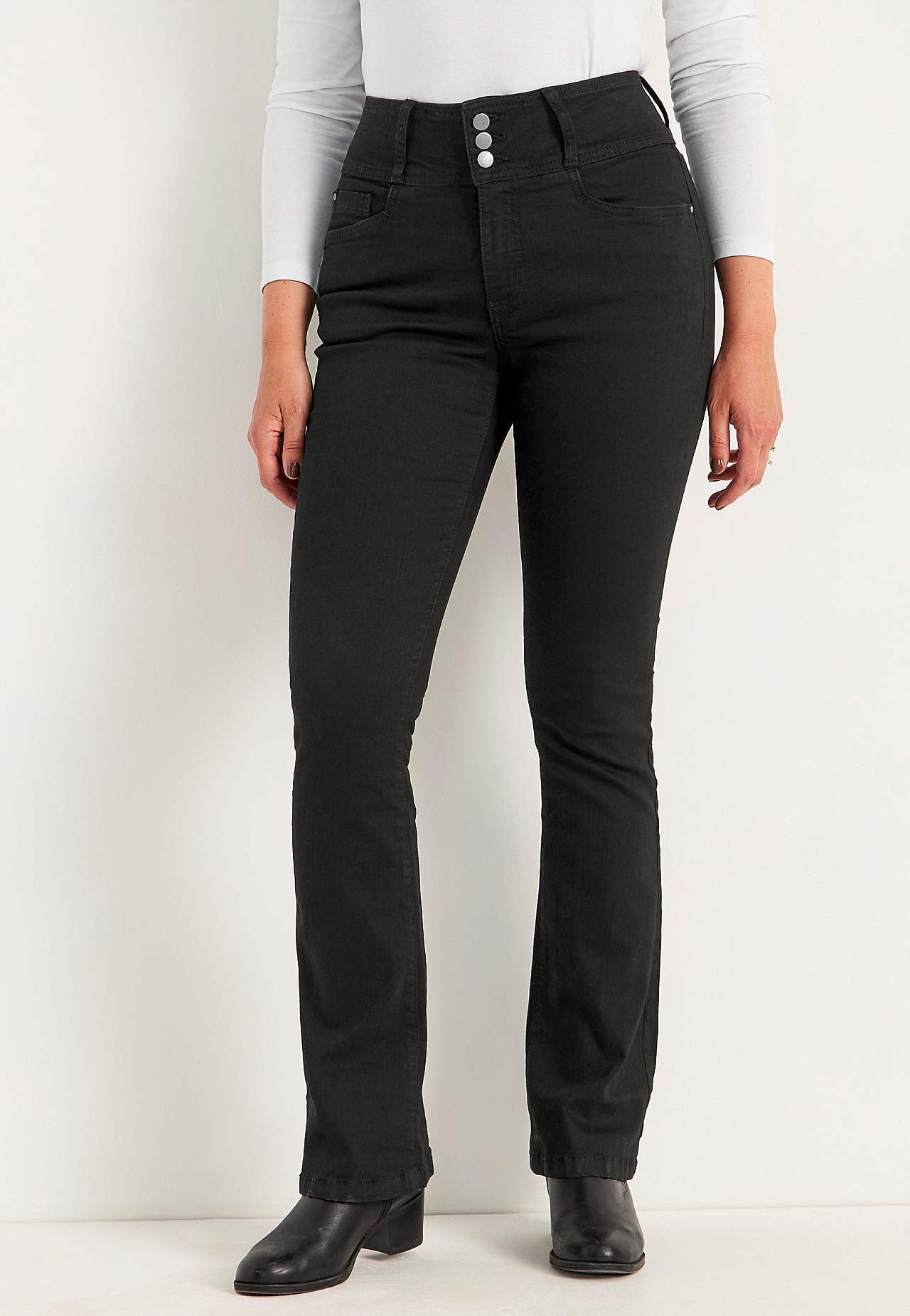 Bootcut jeans met hoge taille