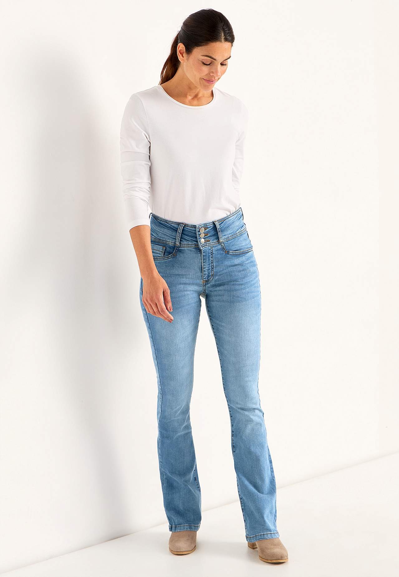 Bootcut jeans met hoge taille Jennifer