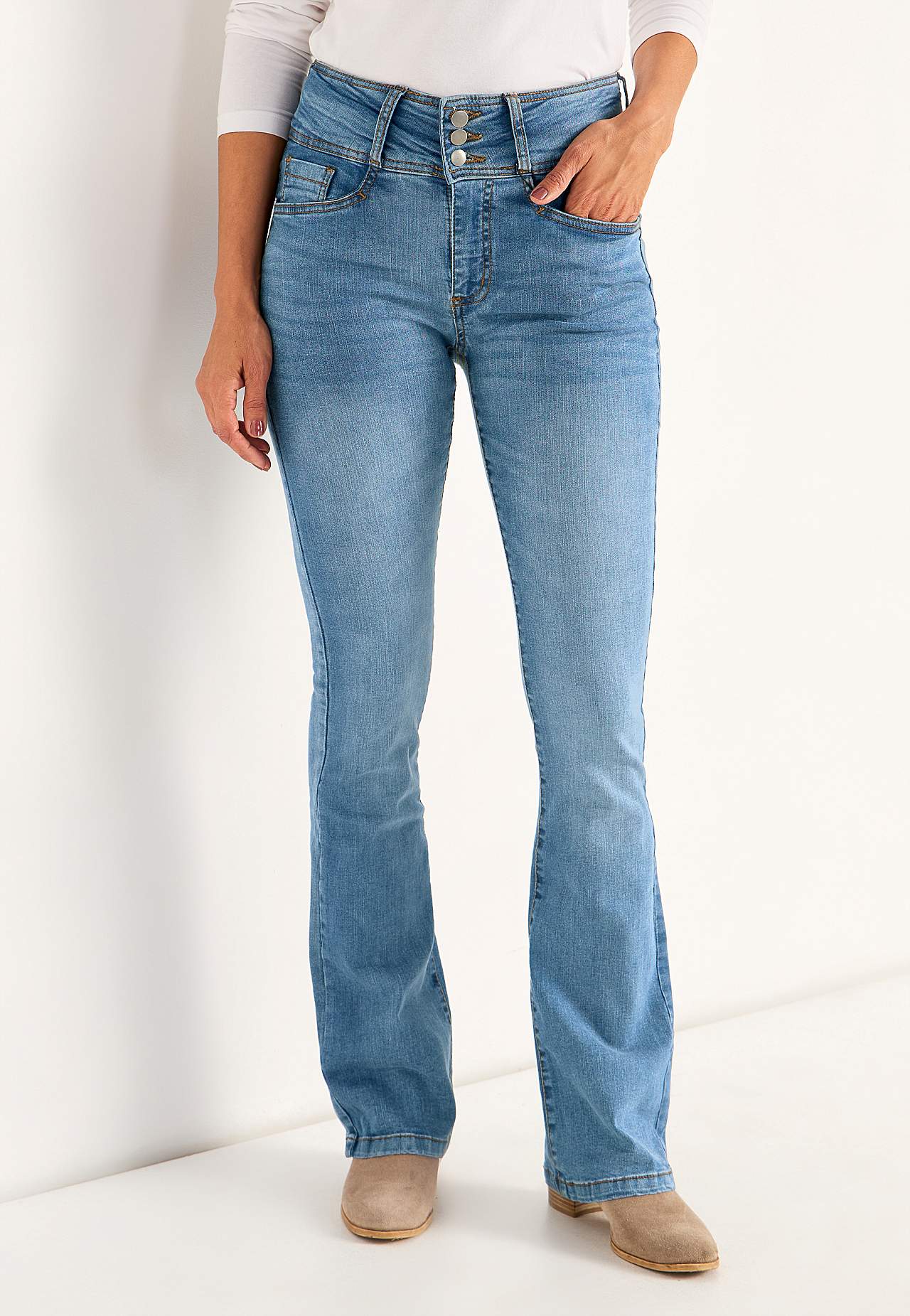 Bootcut jeans met hoge taille Jennifer