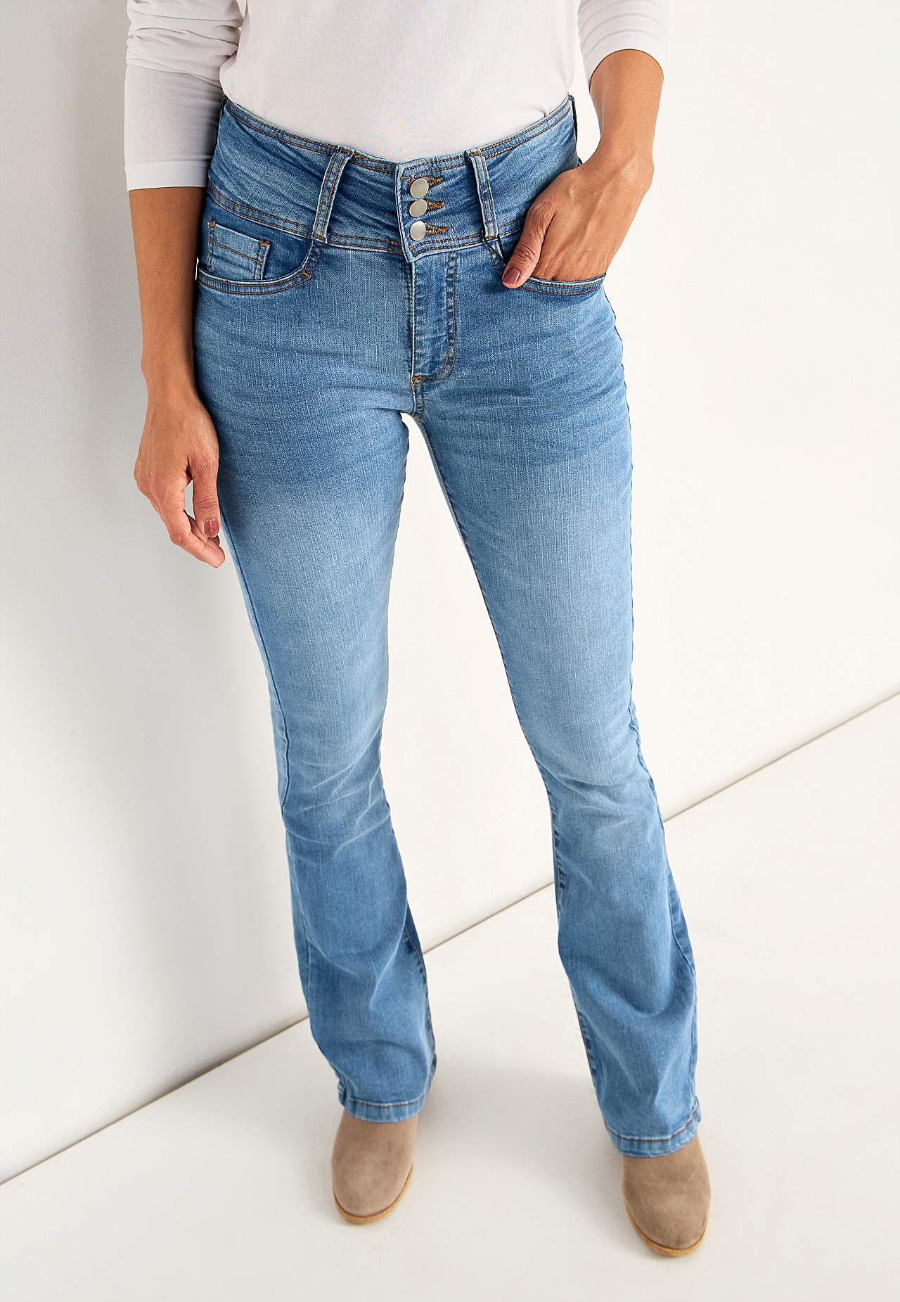 Bootcut jeans met hoge taille Jennifer