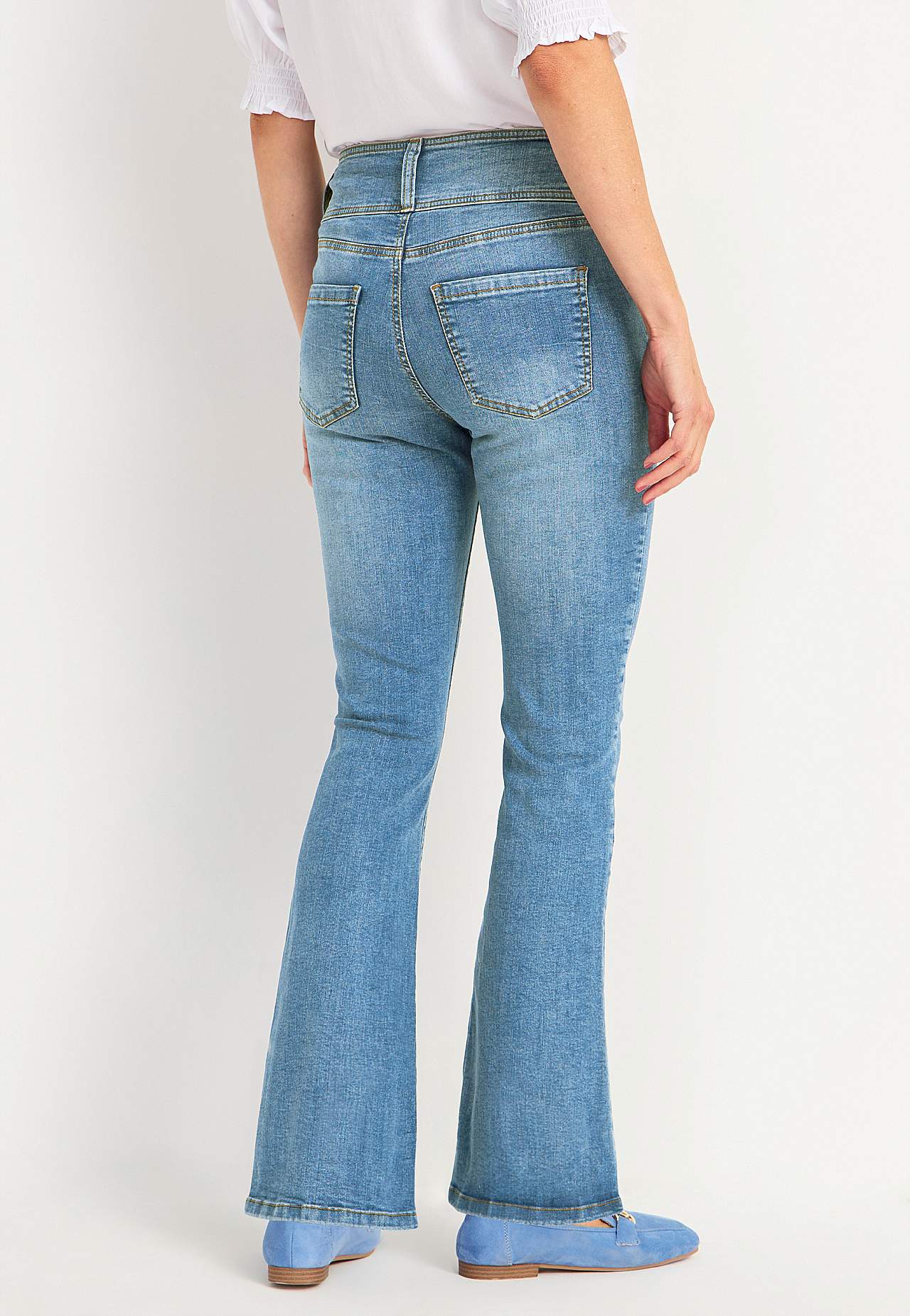 Bootcut jeans met hoge taille