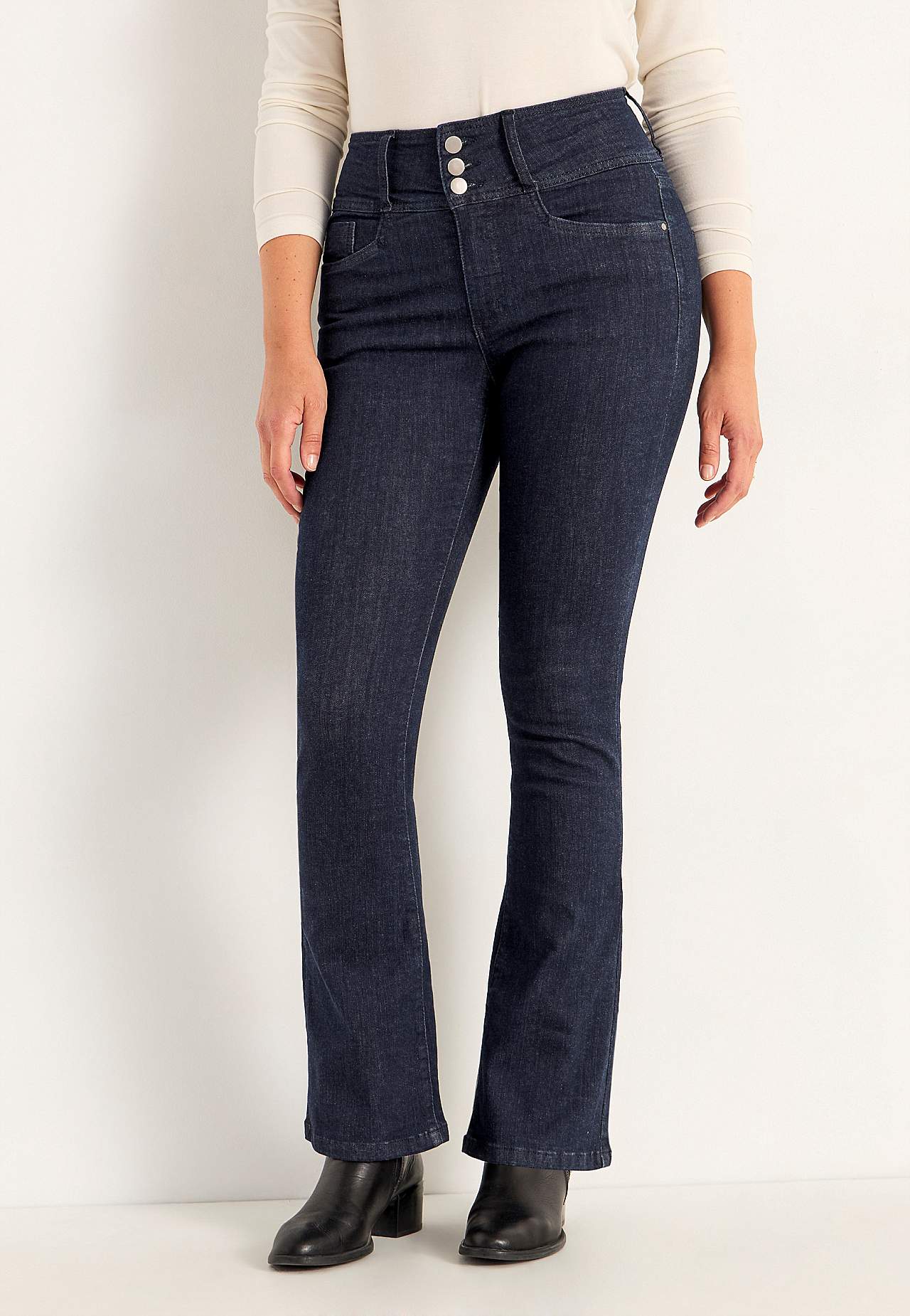 Bootcut jeans met hoge taille