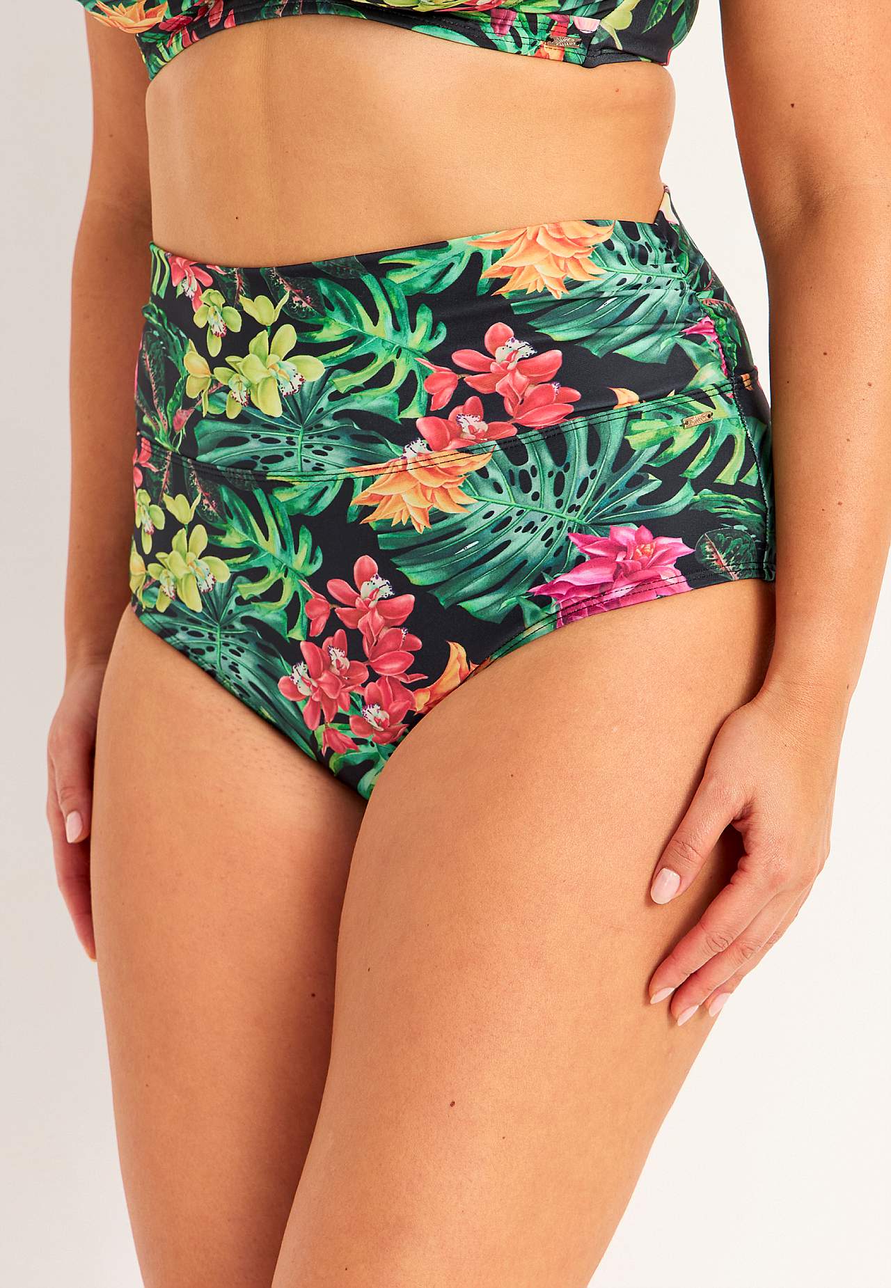 Bikinibroekje met vouwbare rand aan de taille