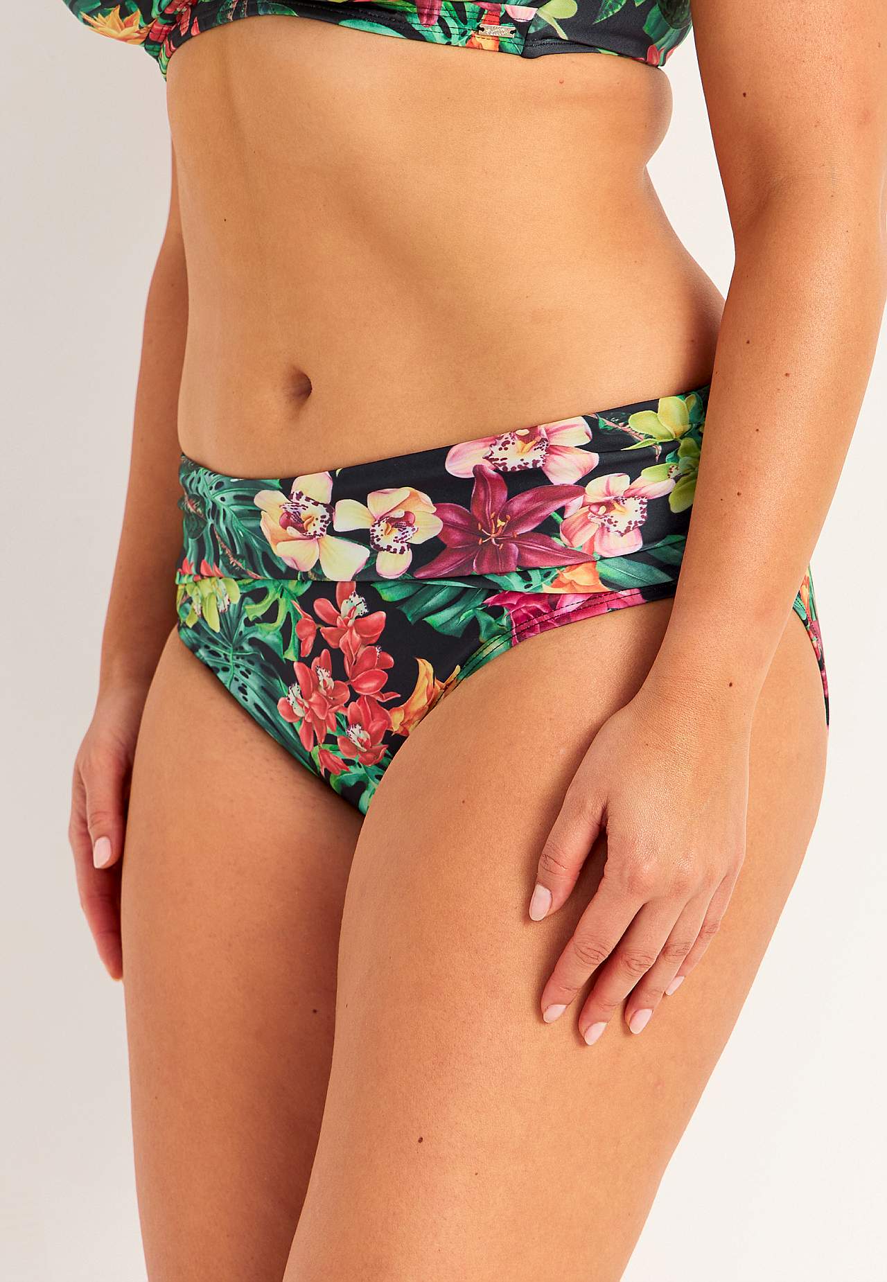 Bikinibroekje met vouwbare rand aan de taille