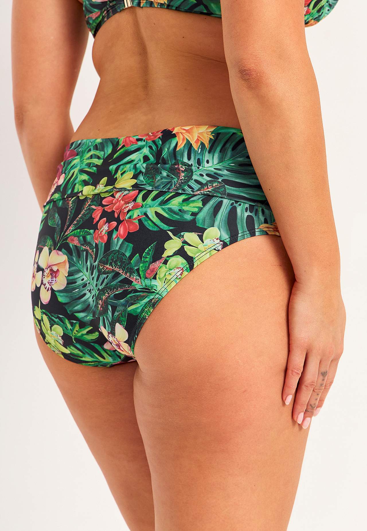 Bikinibroekje met vouwbare rand aan de taille