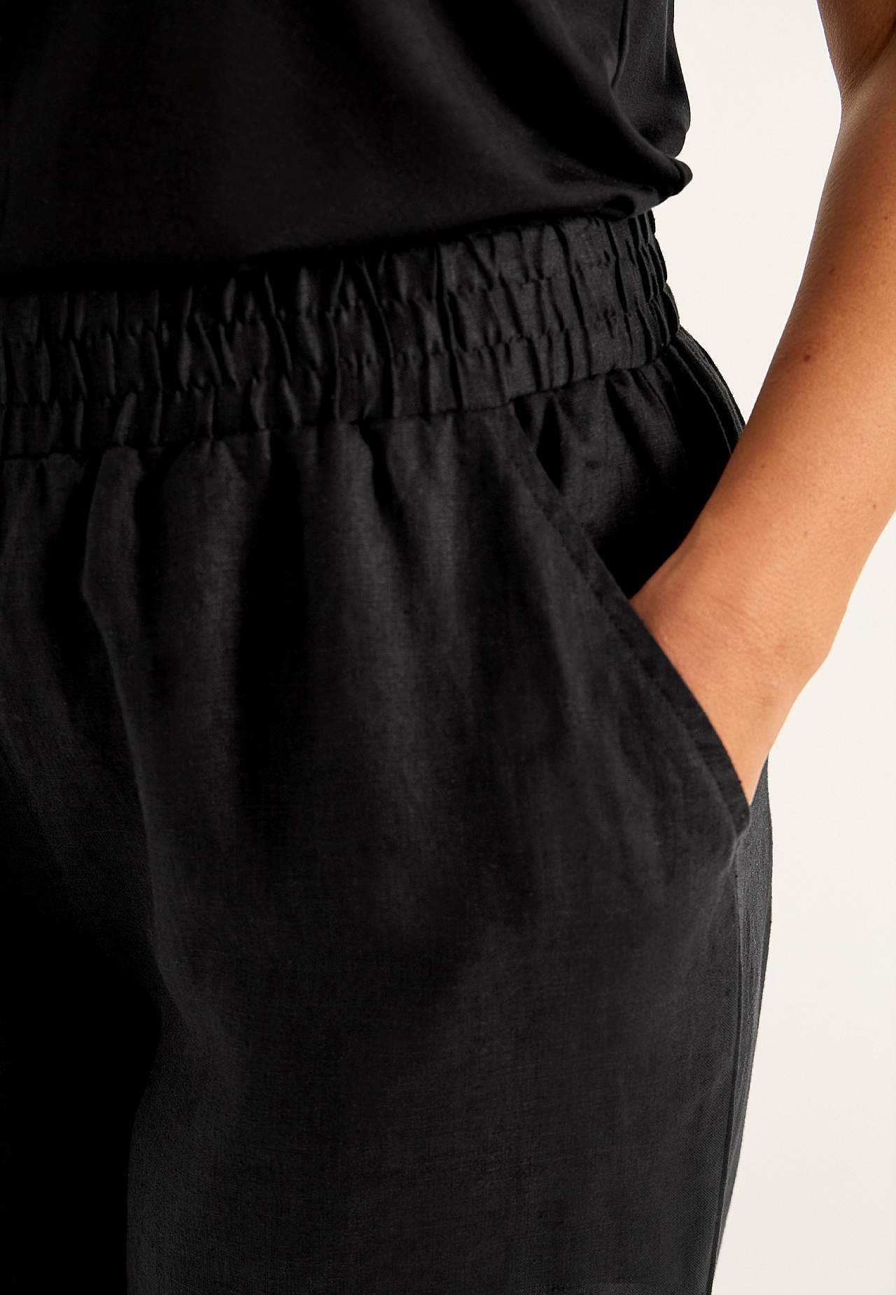 Linnen Premium broek met wijde benen