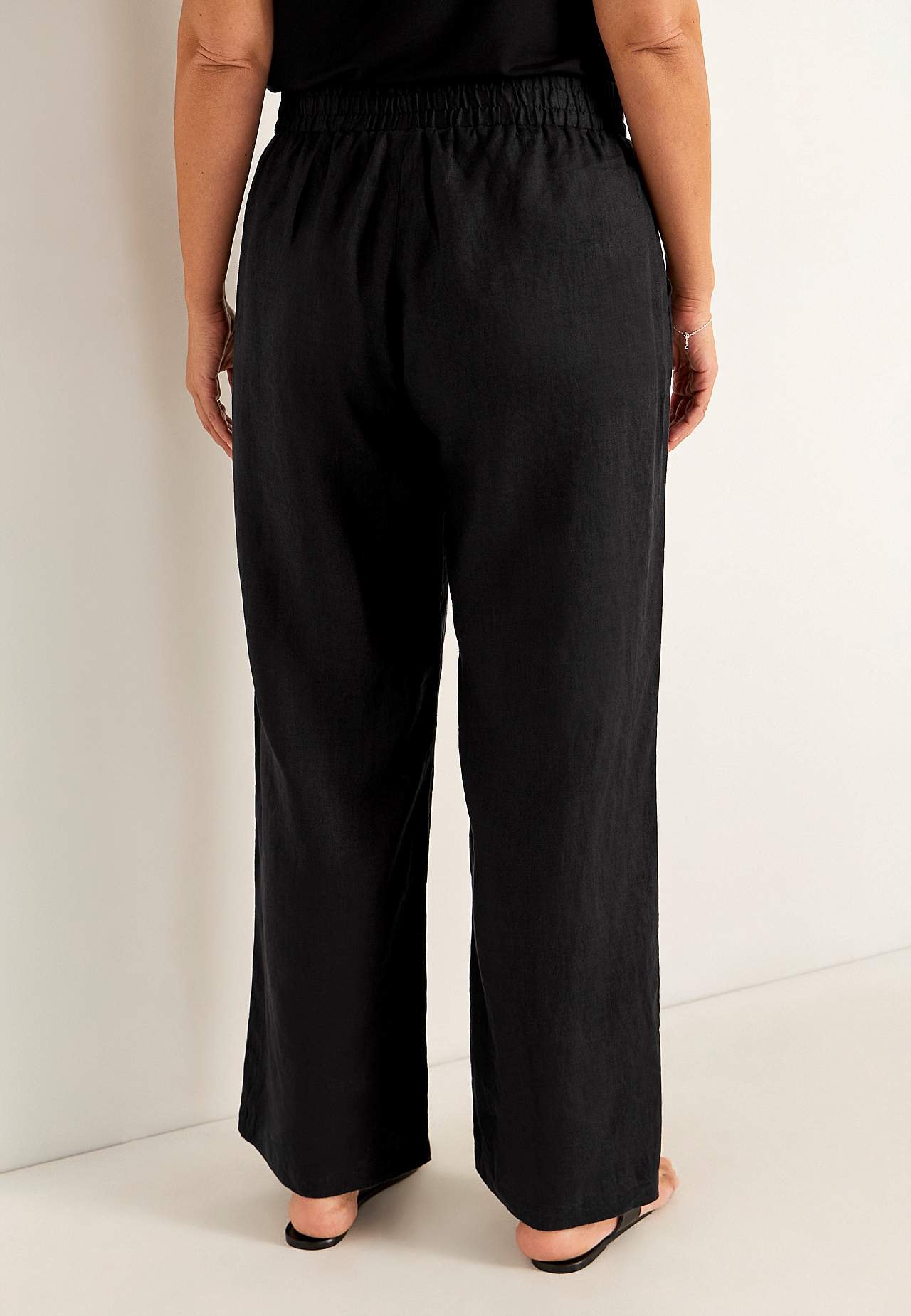 Linnen Premium broek met wijde benen