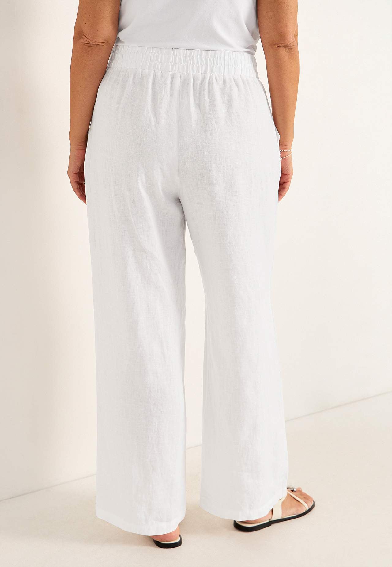 Linnen Premium broek met wijde benen