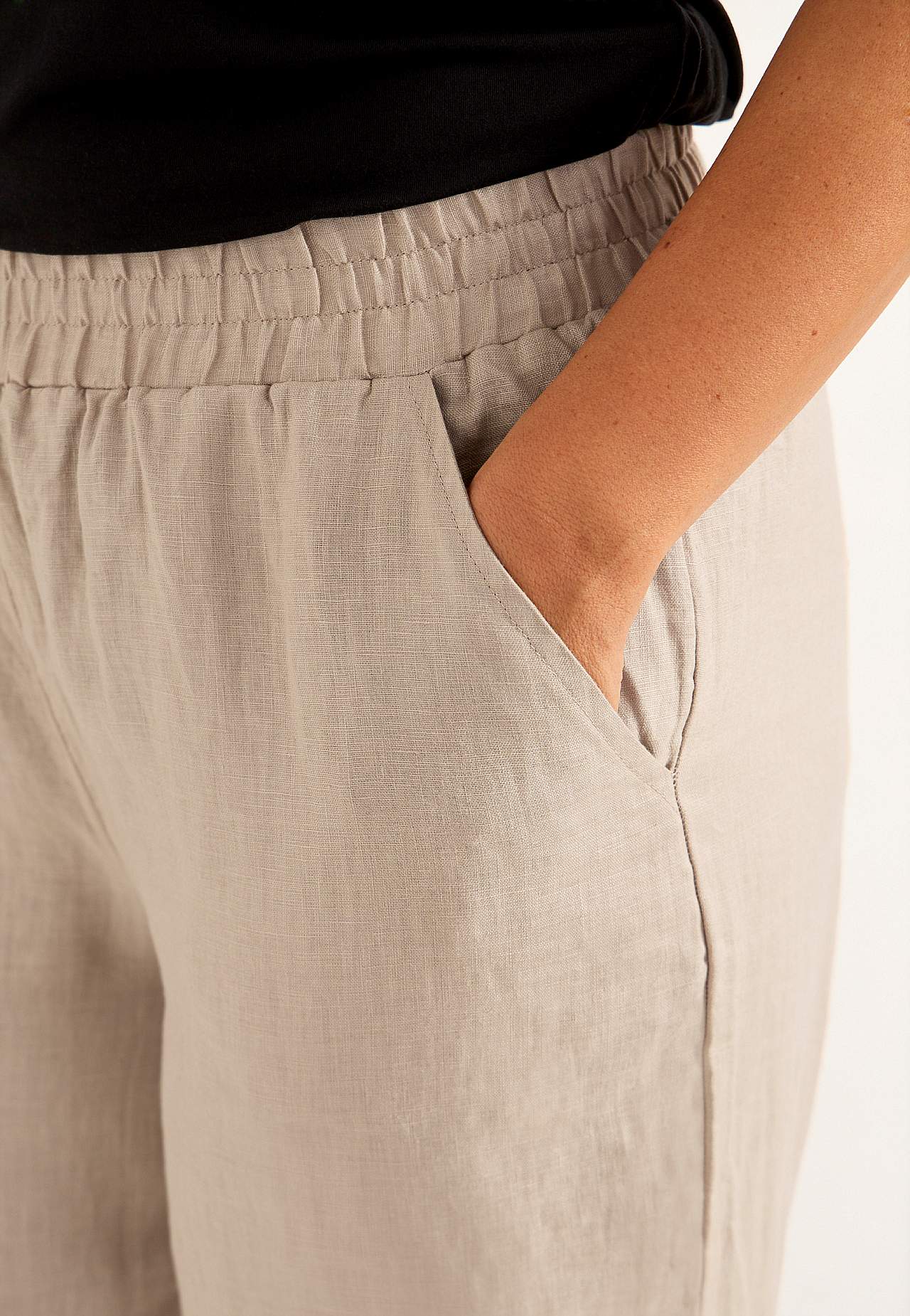 Linnen Premium broek met wijde benen