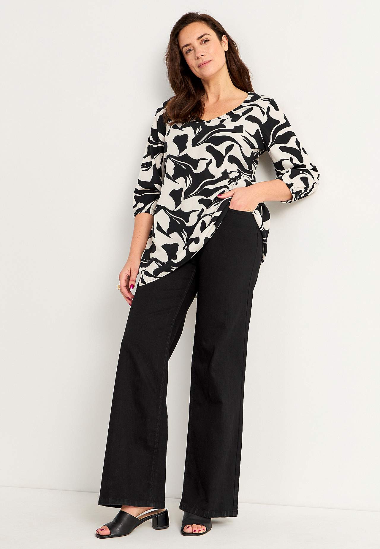 Tuniek met 3/4 mouw