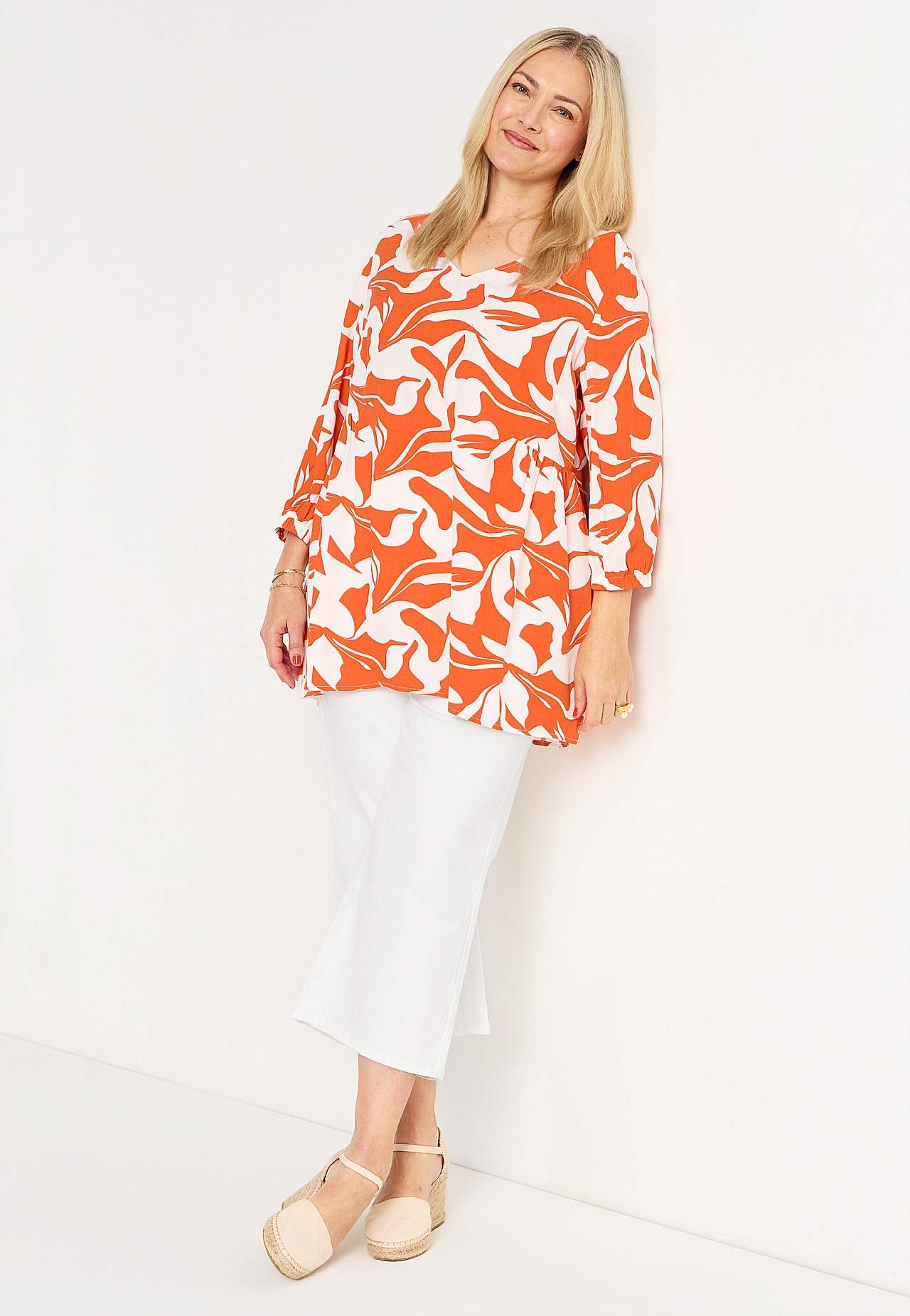 Tuniek met 3/4 mouw