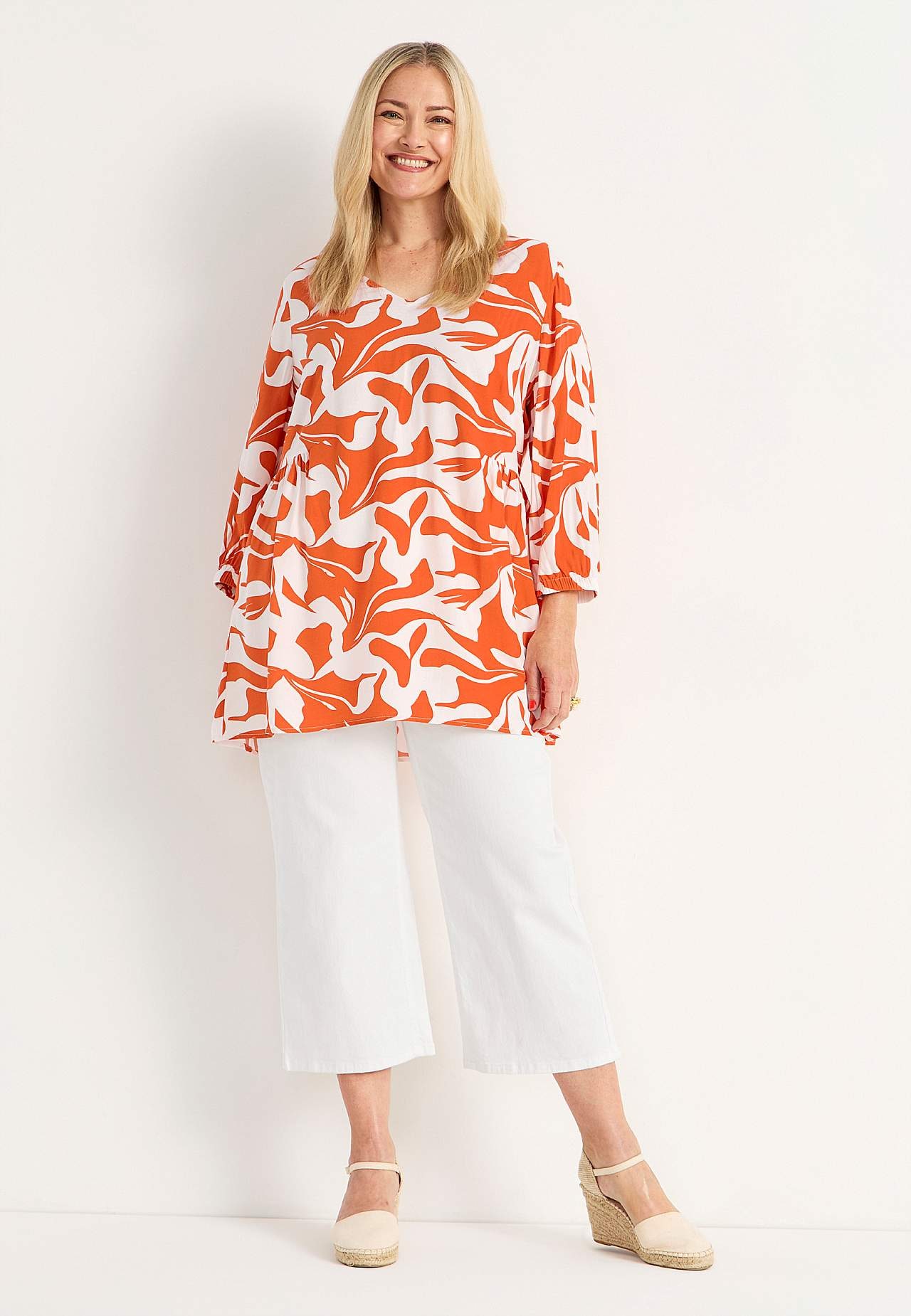 Tuniek met 3/4 mouw
