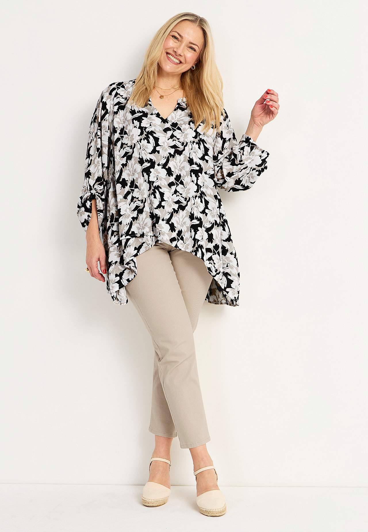 Tuniek met 3/4 lengte mouwen