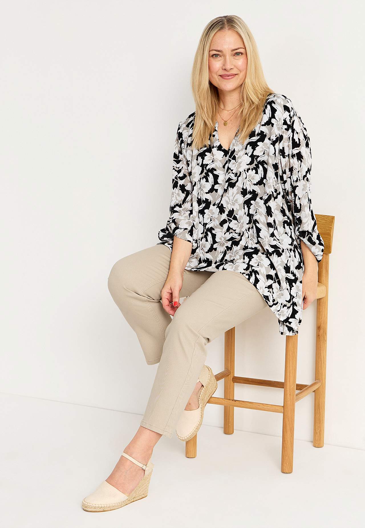 Tuniek met 3/4 lengte mouwen