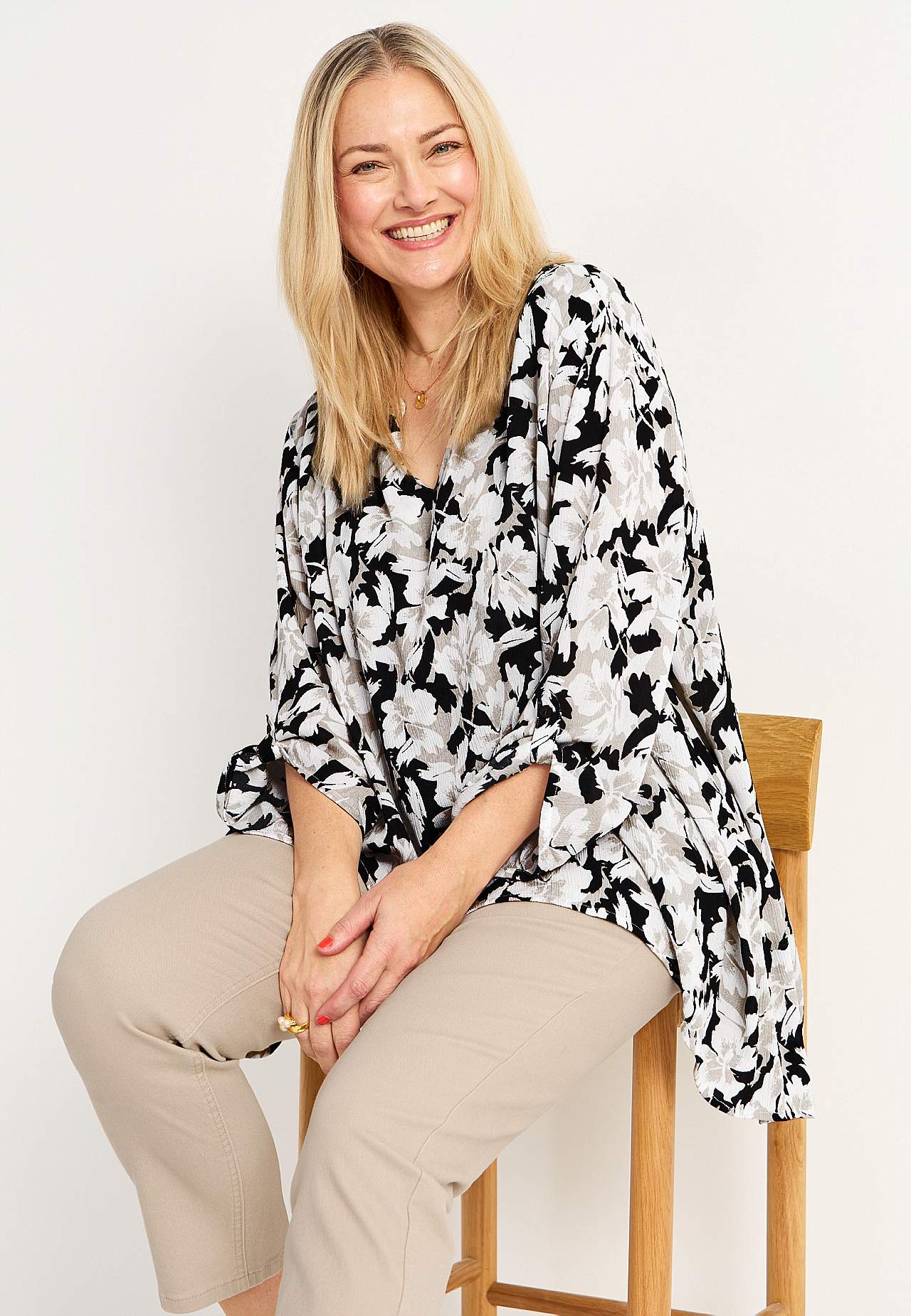 Tuniek met 3/4 lengte mouwen