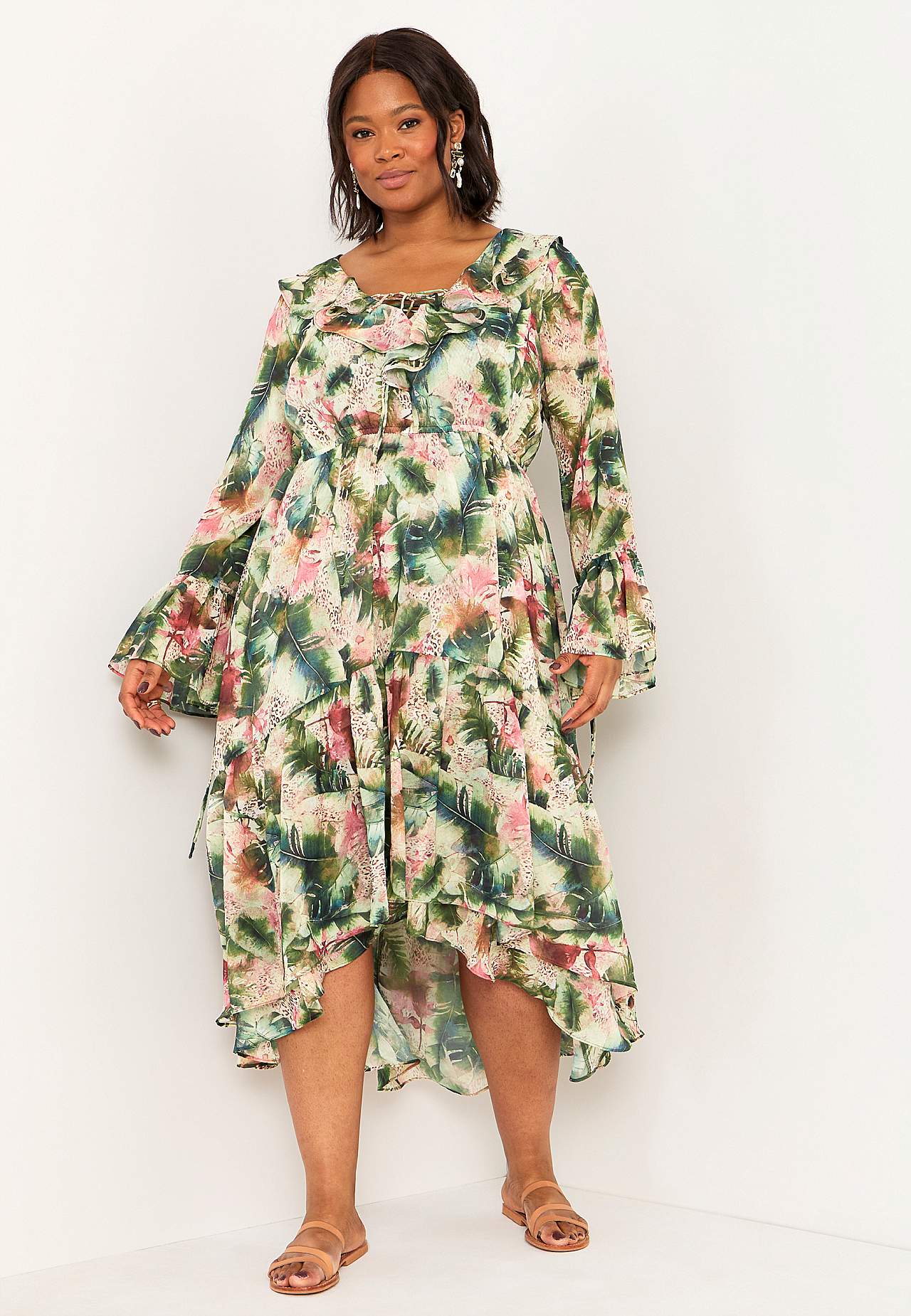 Chiffon-jurk met patroon Thessaloniki