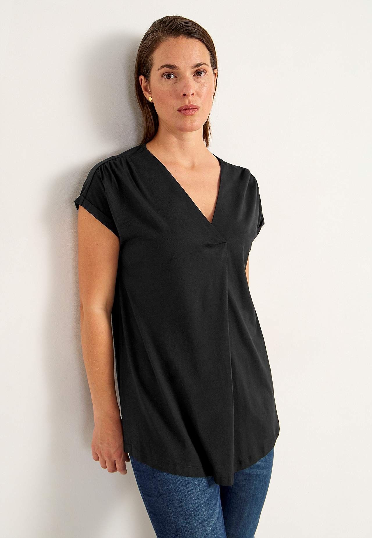 Jersey tuniek met korte mouwen