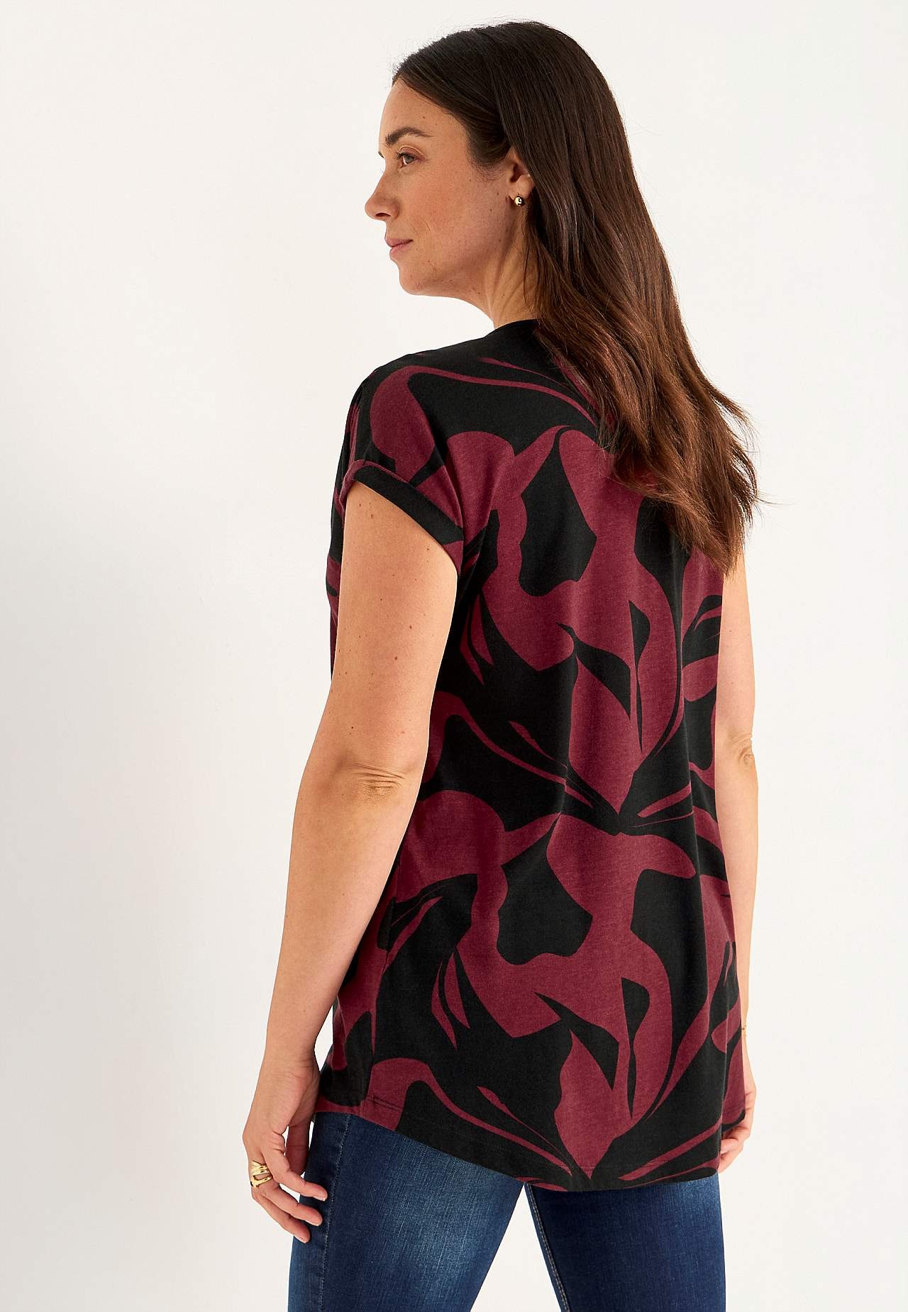 Jersey tuniek met korte mouwen