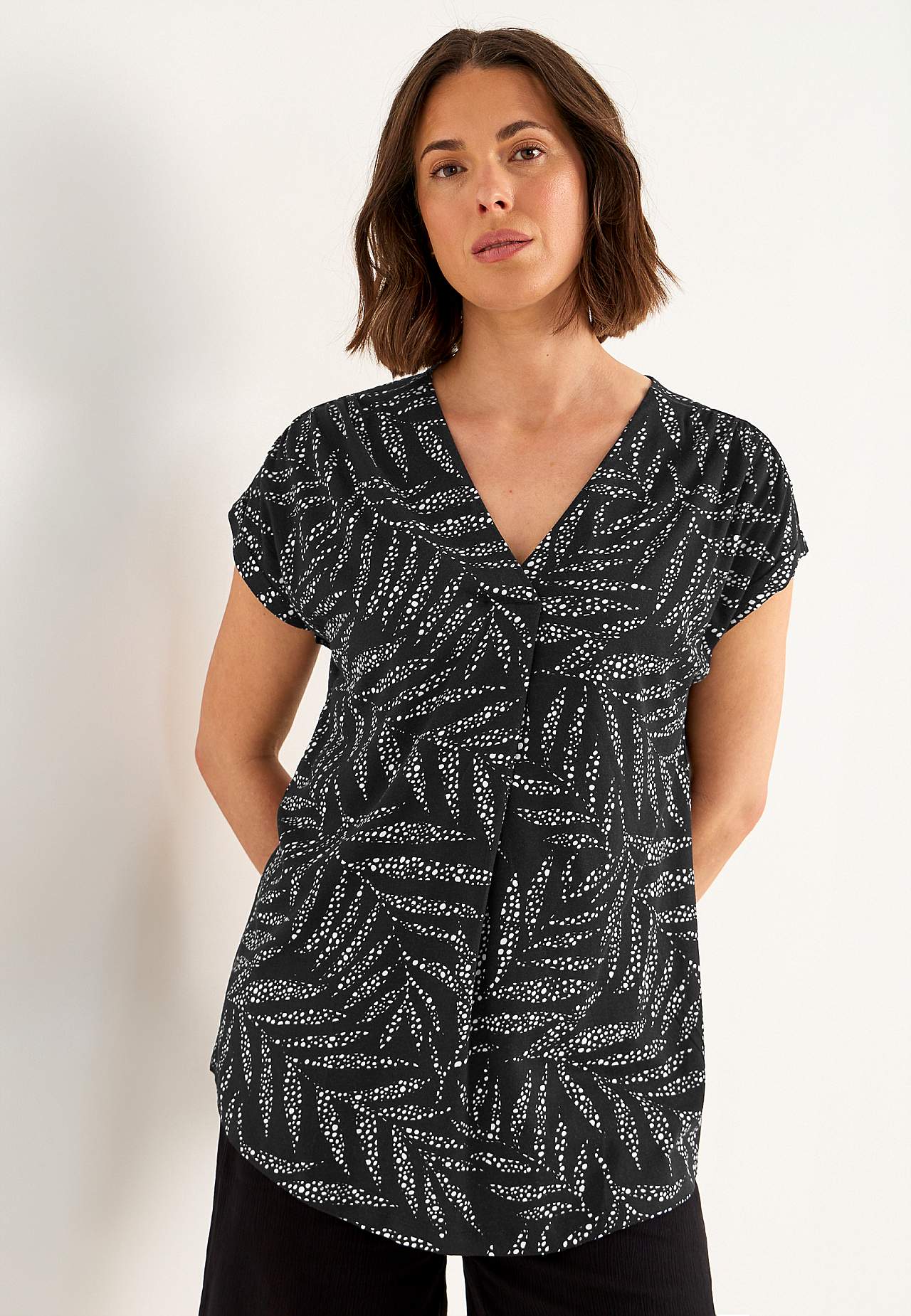 Jersey tuniek met korte mouwen