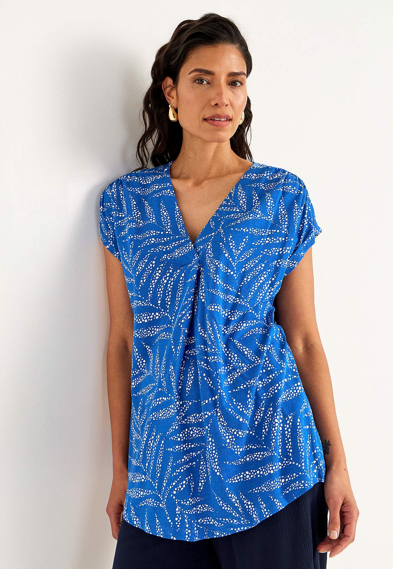 Jersey tuniek met korte mouwen